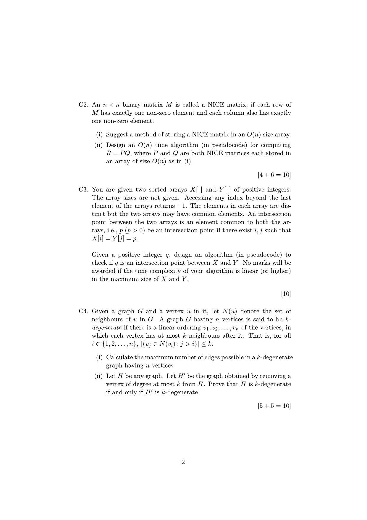 ISI Admission Test M.Tech (CrS) PCB 2020 Sample Paper - Page 2
