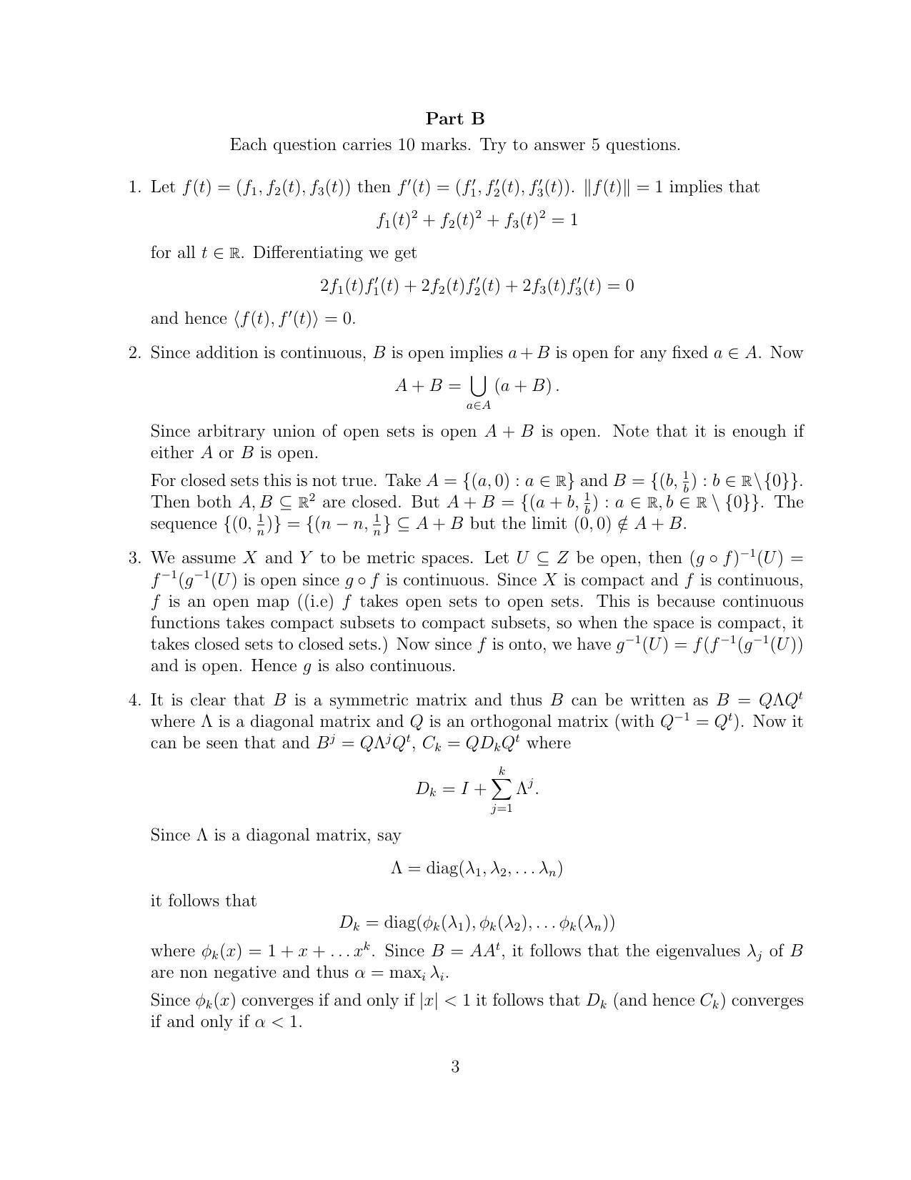 CMI Entrance Exam 2012 Solutions MSc/PhD Mathematics - Page 3