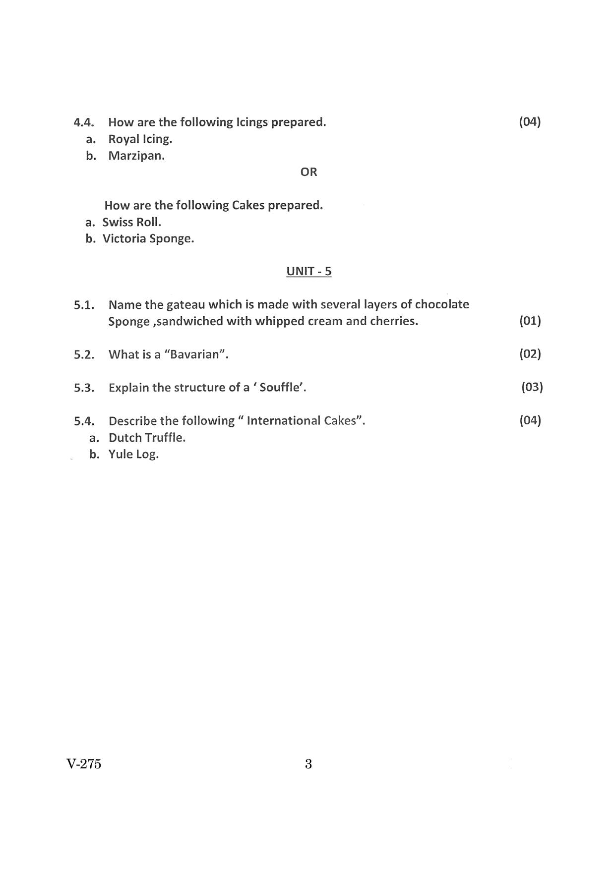 Goa Board Class 12 Bakery (C.R.M.) (March 2019) Question Paper - Page 3