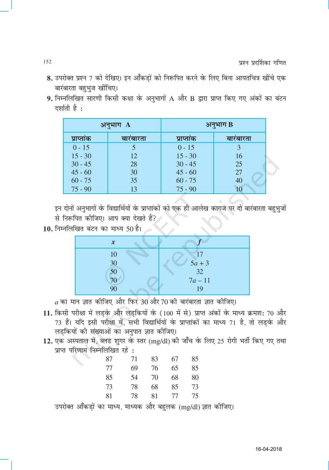NCERT Exemplar Class 9: गणित यूनिट 14(सांख्यिकी और प्रायिकता ) - Page 21