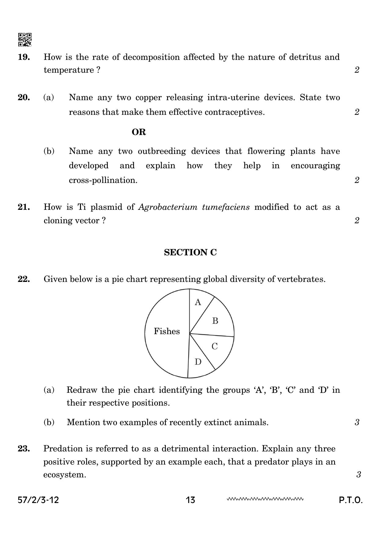 CBSE Class 12 57 2 3 Biology 2024 Question Paper - Page 13
