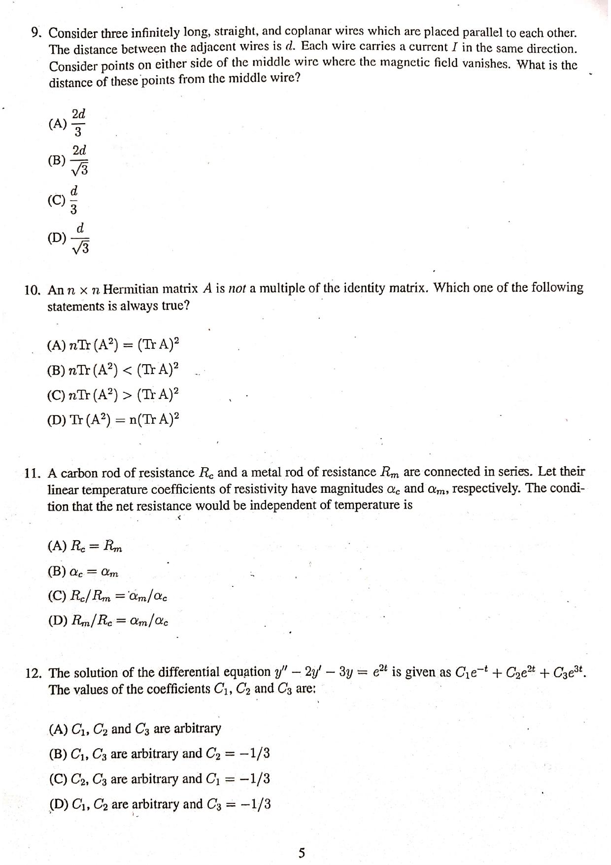JEST 2020 Physics Question Paper with  Answer key - Page 3