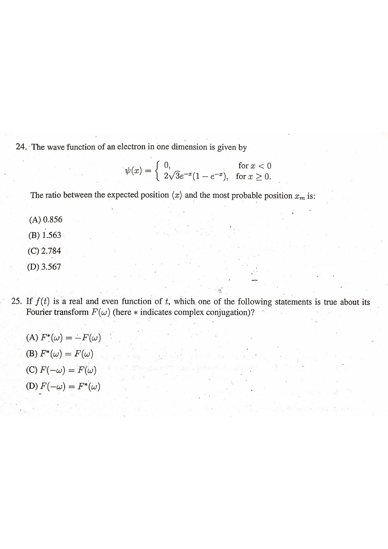 JEST 2020 Physics Question Paper with  Answer key - Page 7