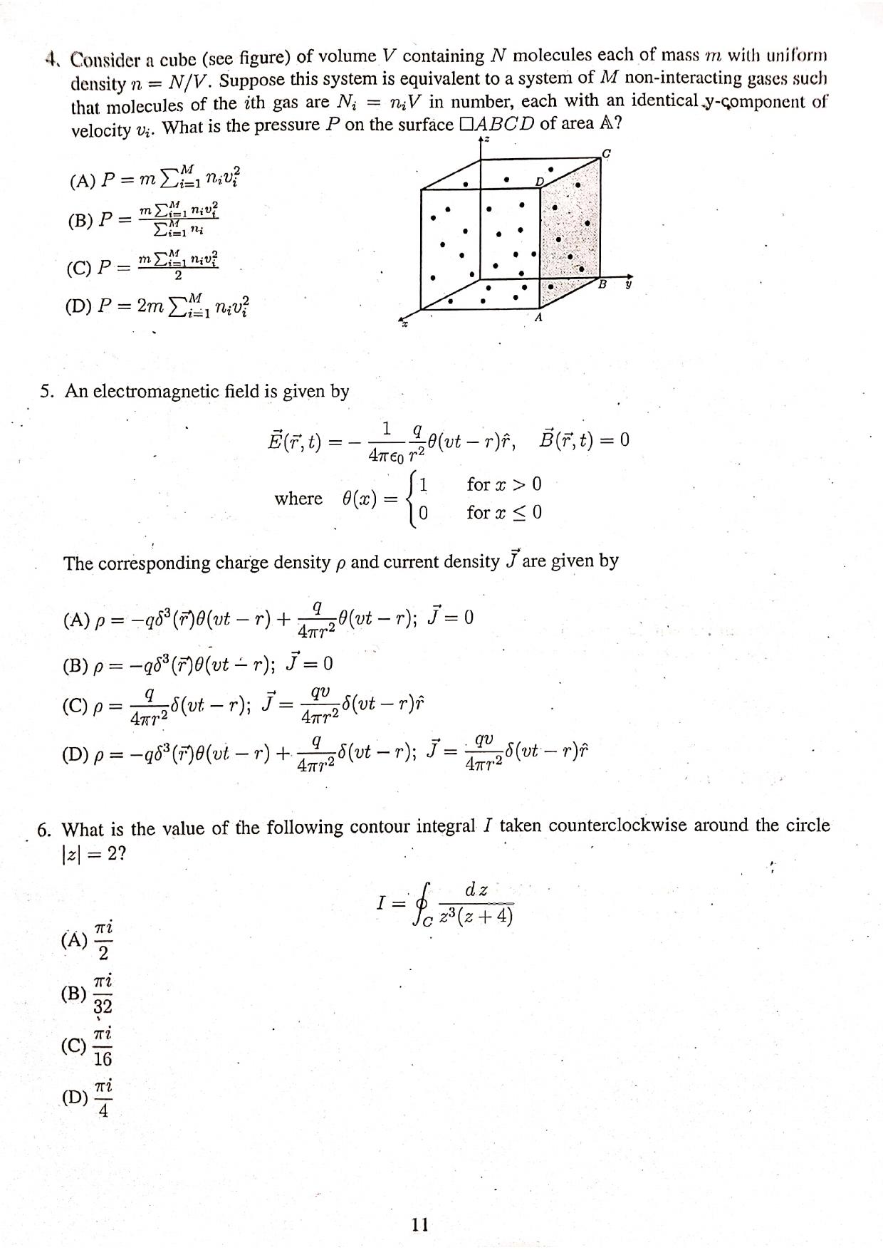 JEST 2020 Physics Question Paper with  Answer key - Page 9