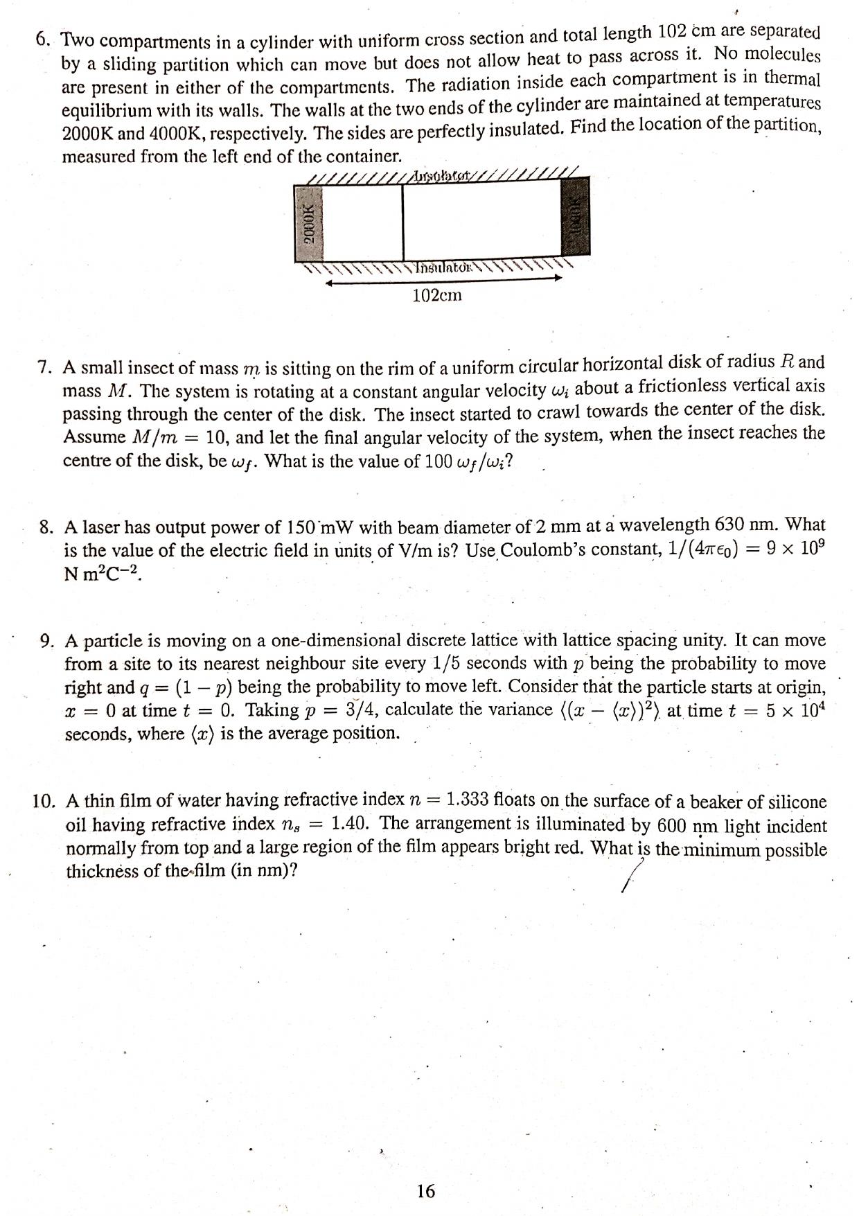 JEST 2020 Physics Question Paper with  Answer key - Page 14