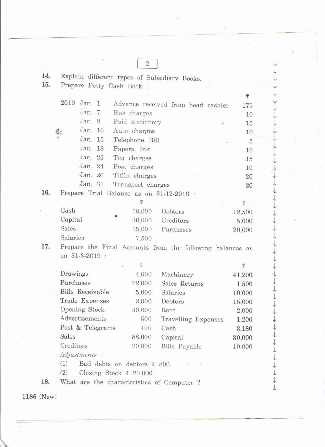 AP Inter 2nd Year Vocational Question Paper March - 2020 -Accountancy Computers - I - Page 2
