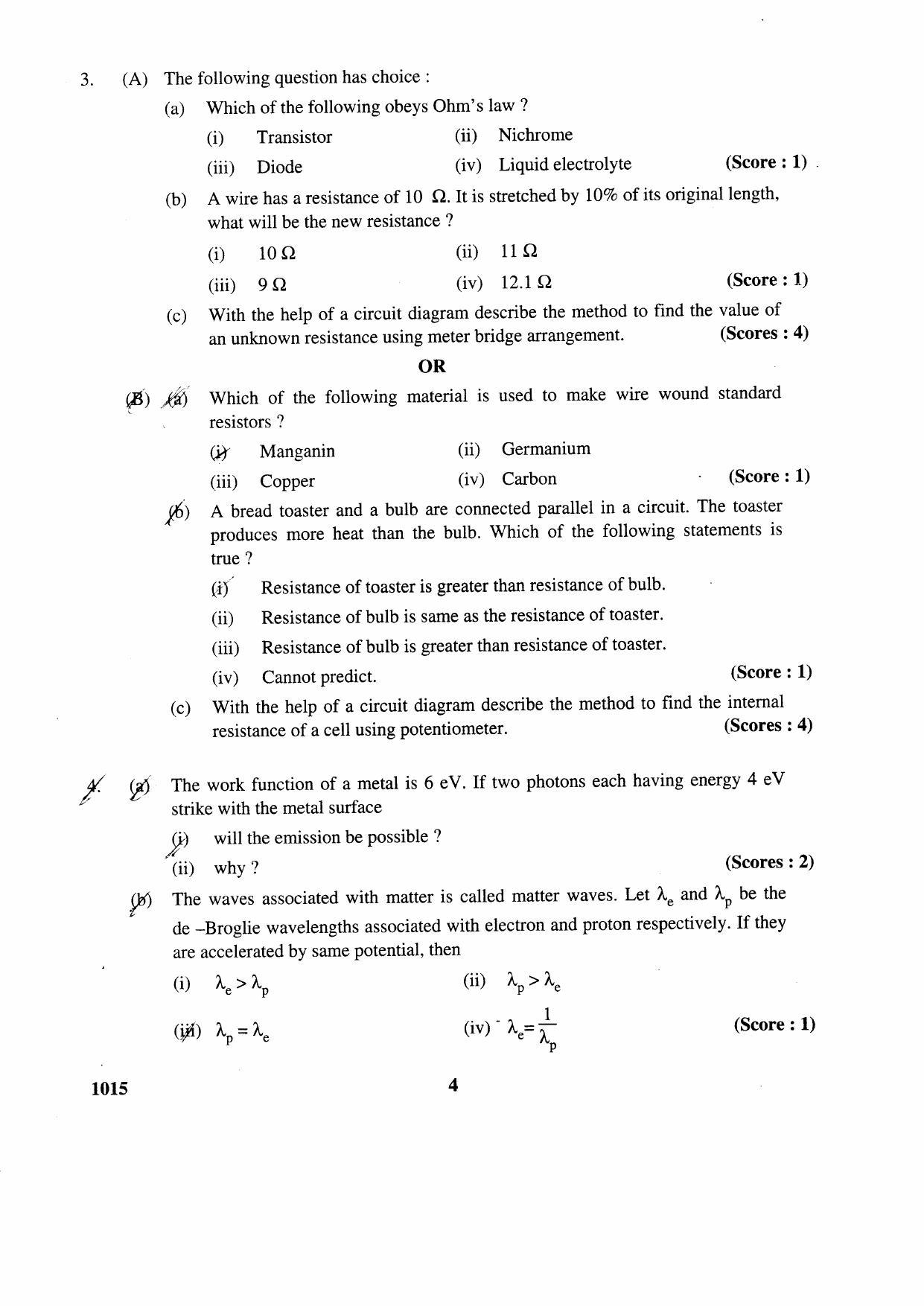 Kerala Plus Two 2016 Physics Question Paper - Page 3