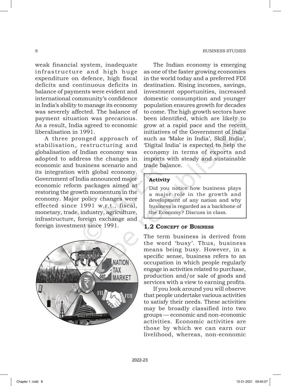 NCERT Book for Class 11 Business Studies Chapter 1 Nature and Purpose of Business - Page 8