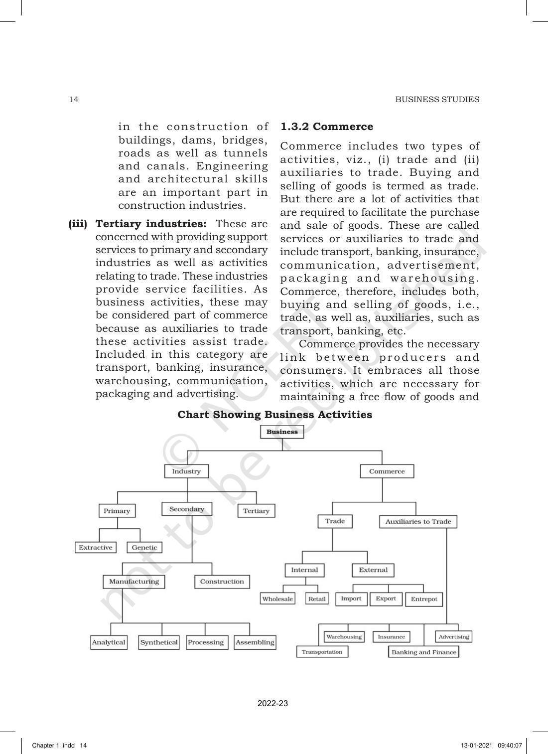 NCERT Book for Class 11 Business Studies Chapter 1 Nature and Purpose of Business - Page 14