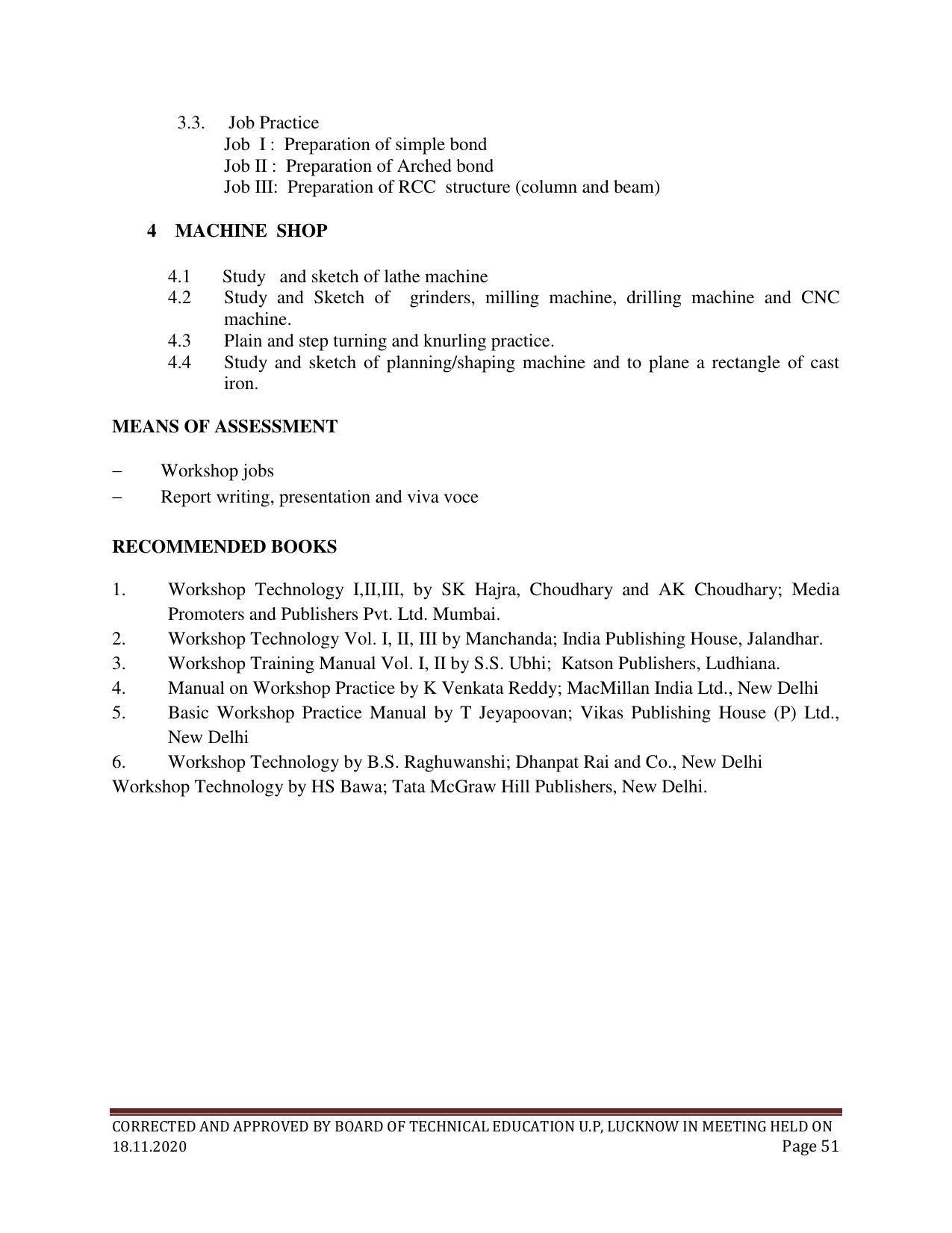 SYLLABUS FOR FIRST SEMESTER SESSION (2020-2021) - SIX SEMESTER DIPLOMA COURSE IN PAINT TECHNOLOGY - Page 51