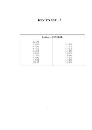 LPU NEST Answer Key 2011 SET A
