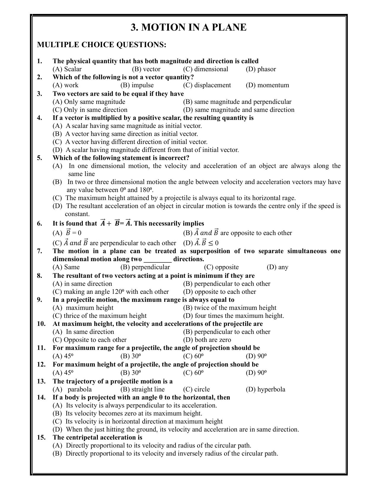Karnataka 1st PUC Question Bank 2025 - Physics - Page 8
