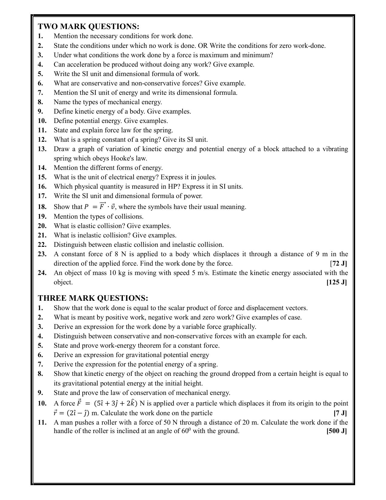 Karnataka 1st PUC Question Bank 2025 - Physics - Page 17