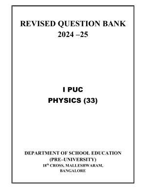 Karnataka 1st PUC Question Bank 2025 - Physics