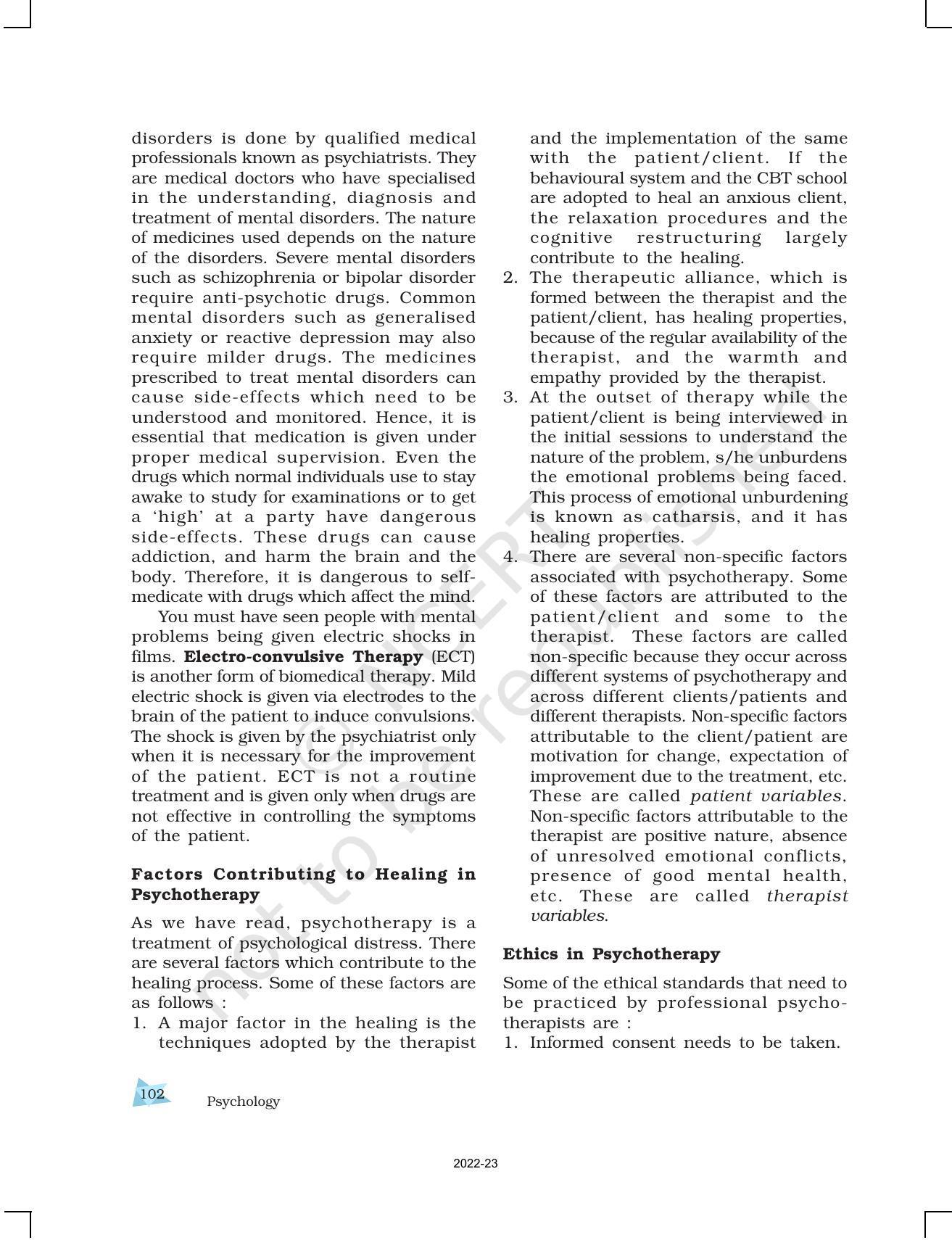 NCERT Book for Class 12 Psychology Chapter 5 Therapeutic Approaches - Page 14