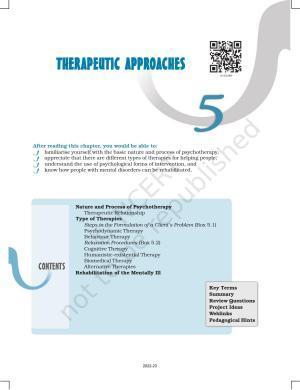NCERT Book for Class 12 Psychology Chapter 5 Therapeutic Approaches