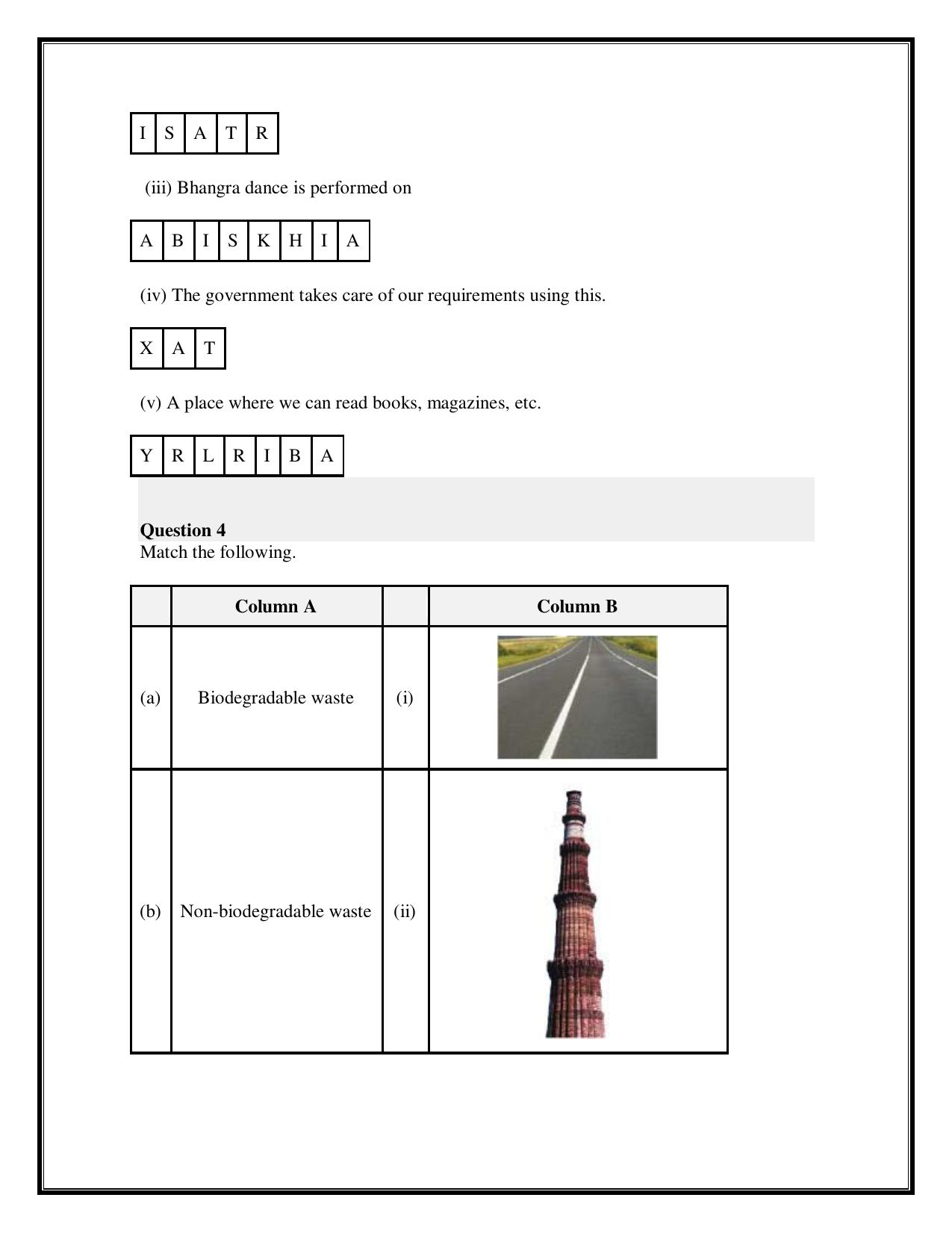 Worksheet for Class 4 Environmental Studies Assignment 2 - Page 2