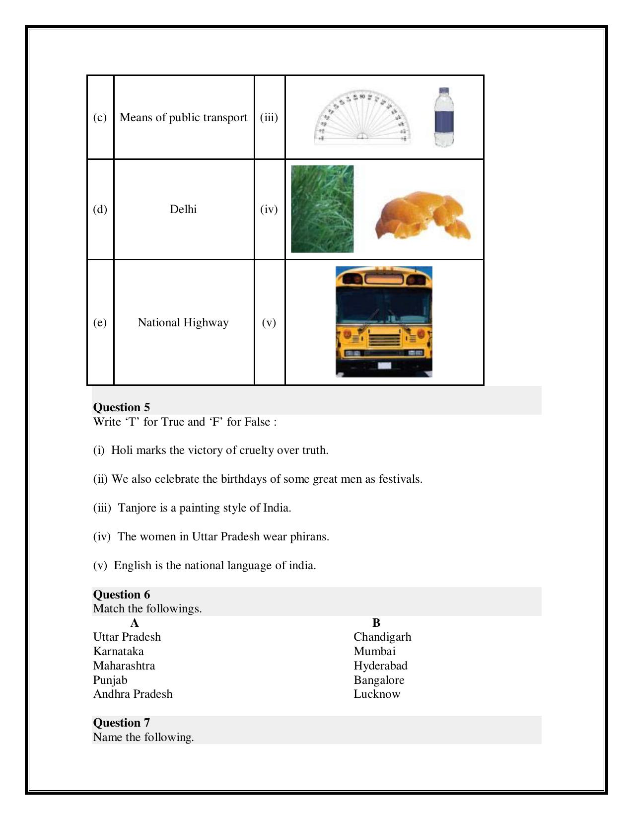 Worksheet for Class 4 Environmental Studies Assignment 2 - Page 3