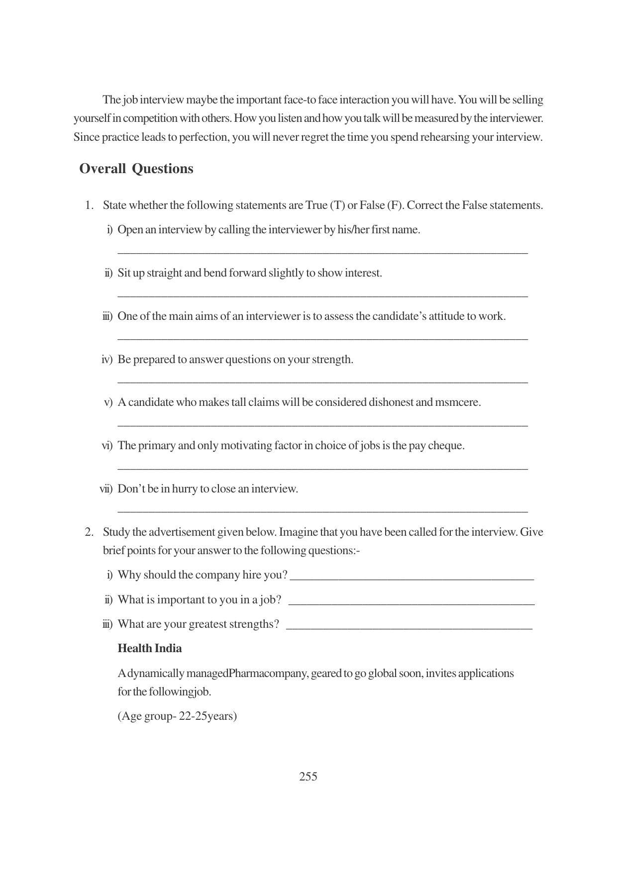 TS SCERT Inter 1st Year English Path 1 (English Medium) Text Book - Page 260