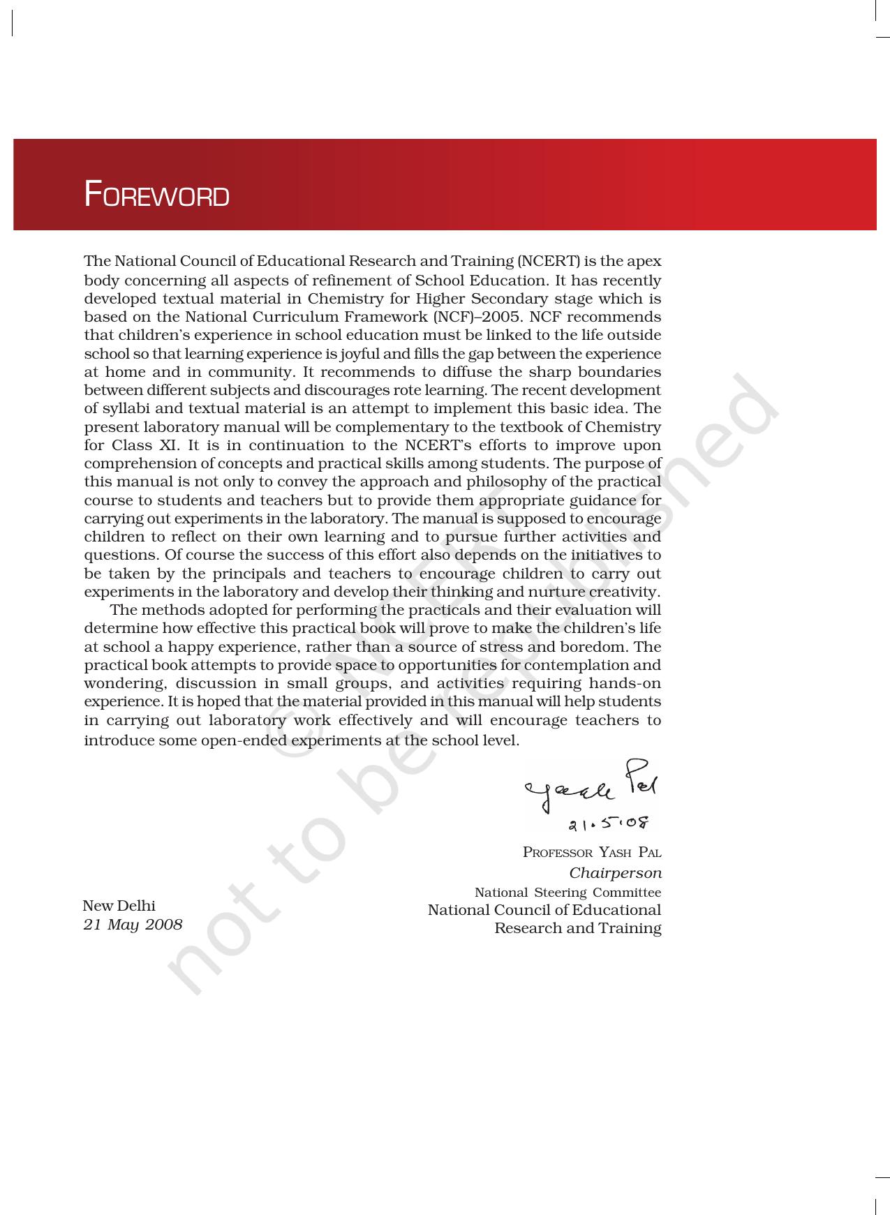 NCERT Laboratory Manuals for Class XI Chemistry - Unit-1 Introduction - Page 3