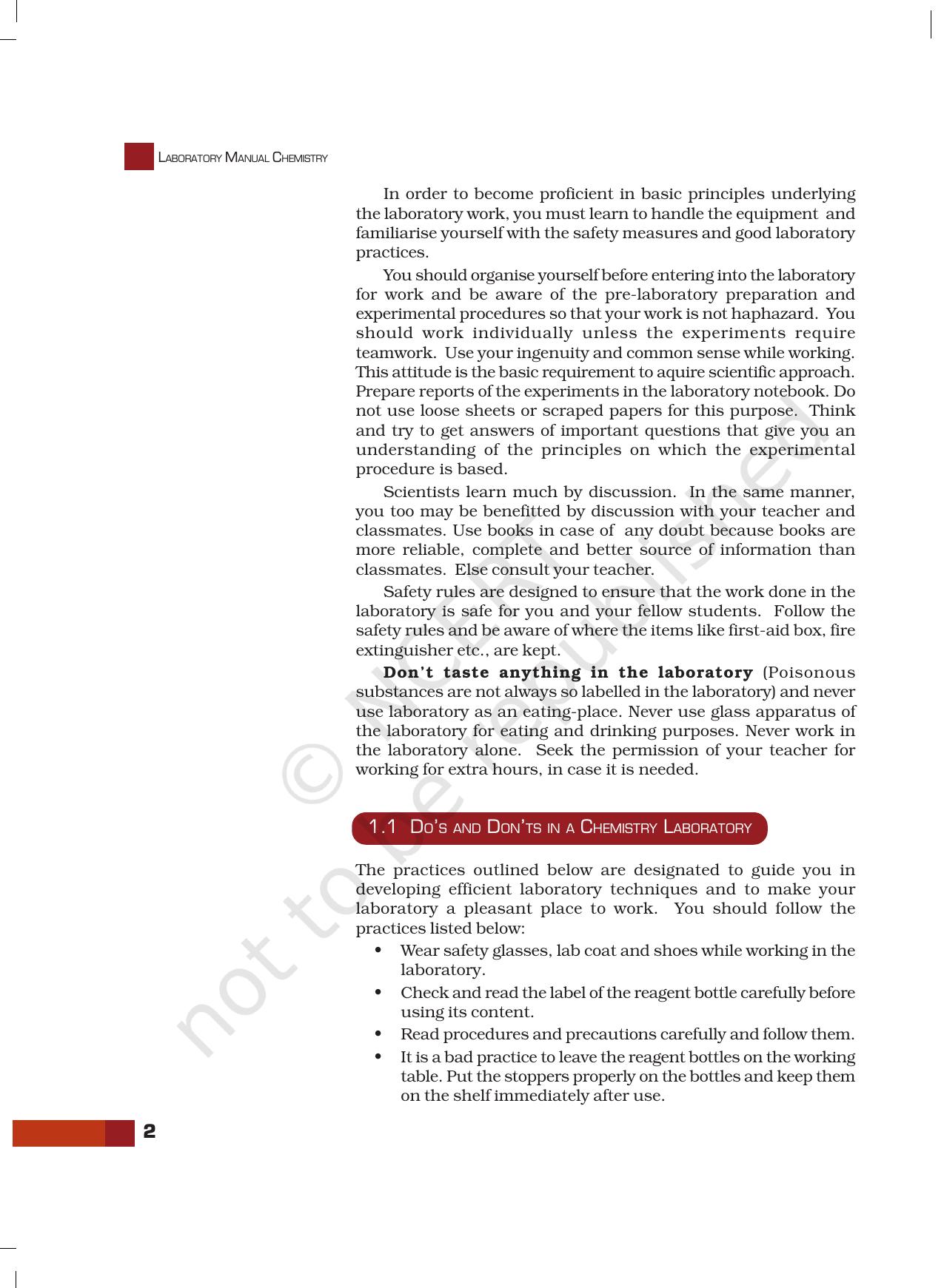 NCERT Laboratory Manuals for Class XI Chemistry - Unit-1 Introduction - Page 14