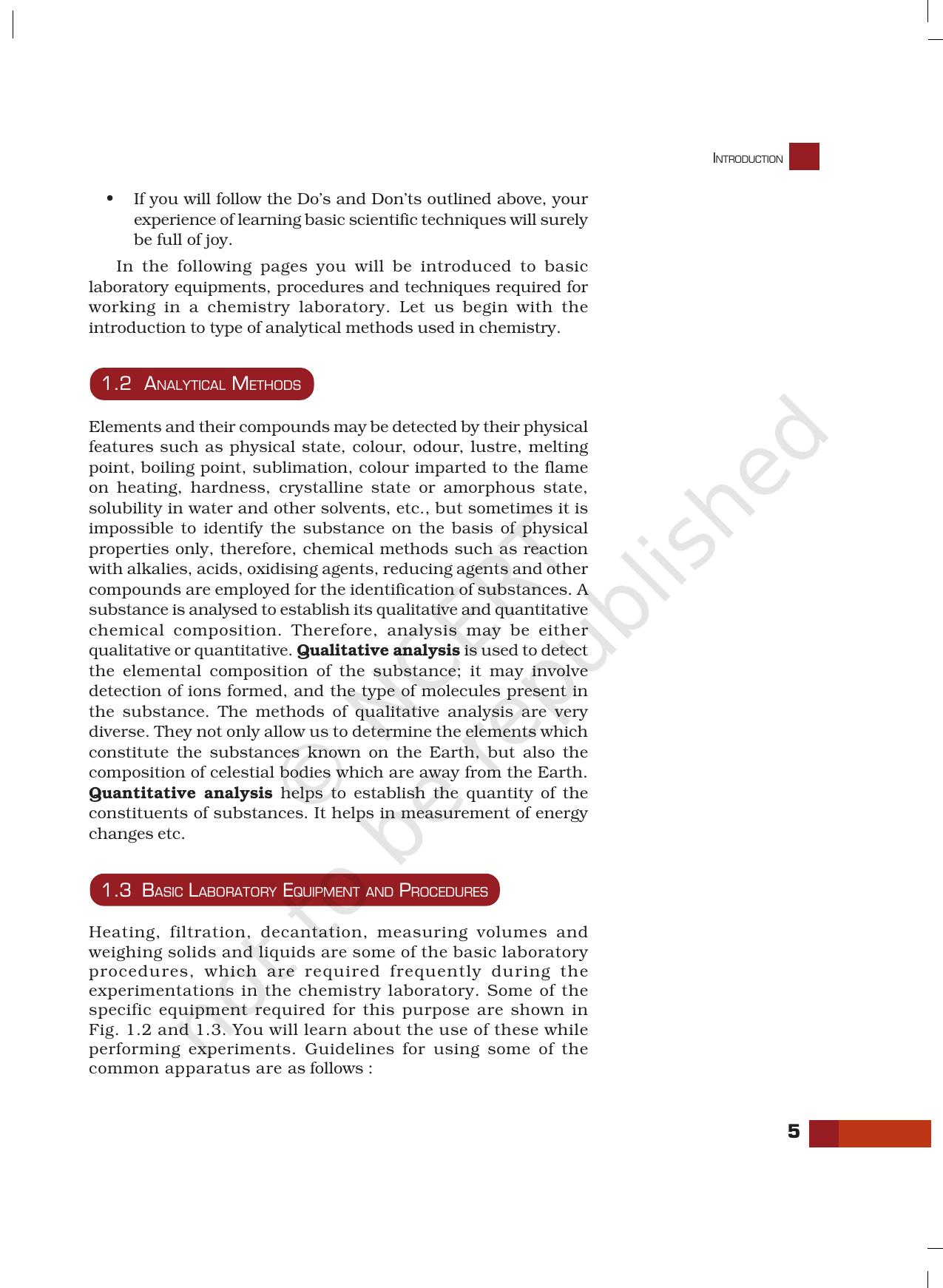 NCERT Laboratory Manuals for Class XI Chemistry - Unit-1 Introduction - Page 17