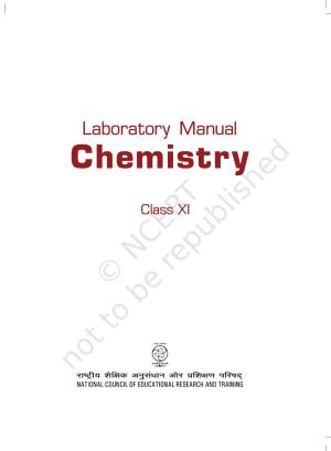 NCERT Laboratory Manuals for Class XI Chemistry - Unit-1 Introduction