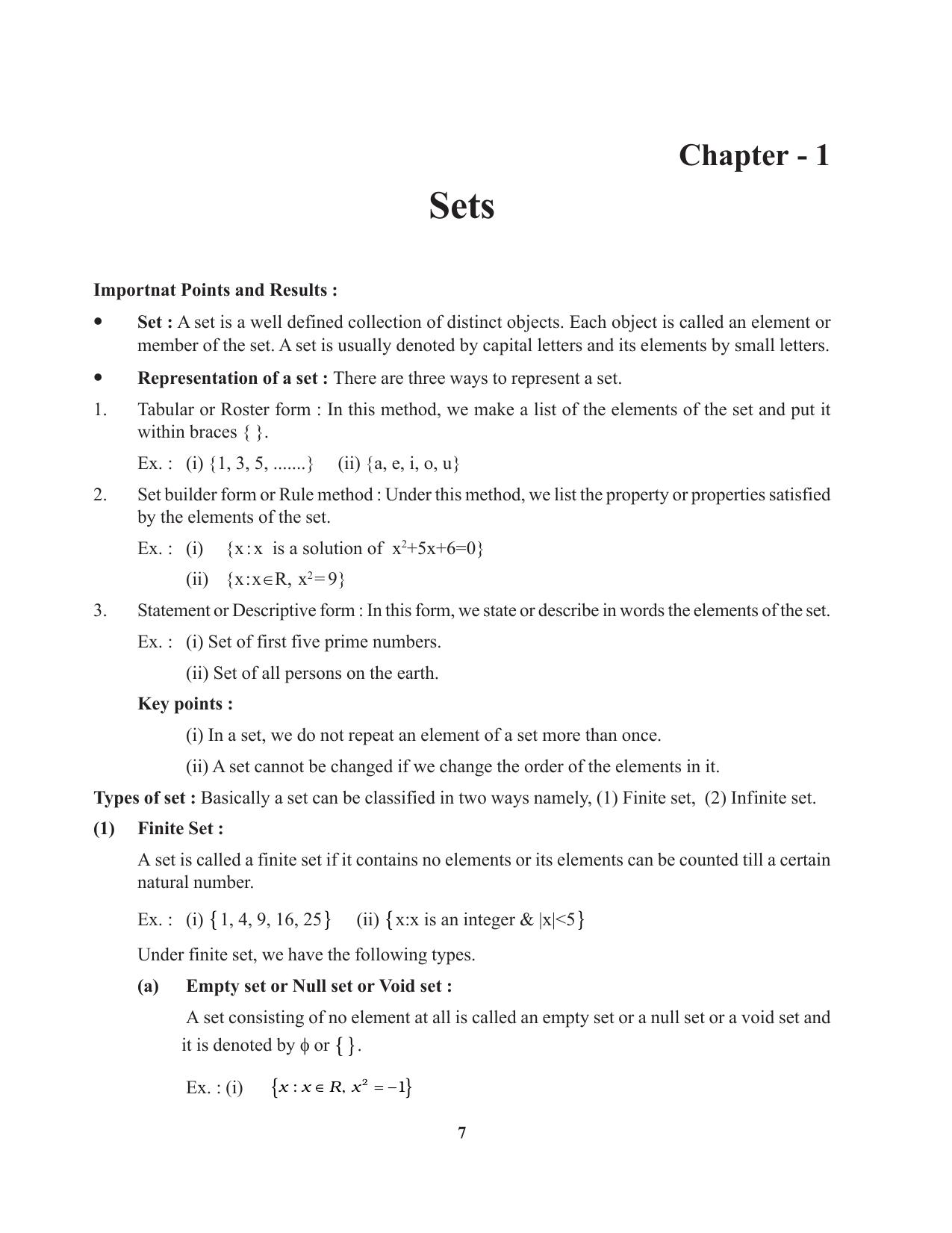 Tripura Board Class 11 Mathematics English Version Workbooks - Page 7