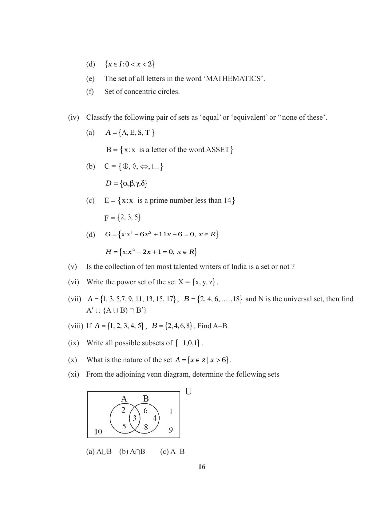 Tripura Board Class 11 Mathematics English Version Workbooks - Page 16