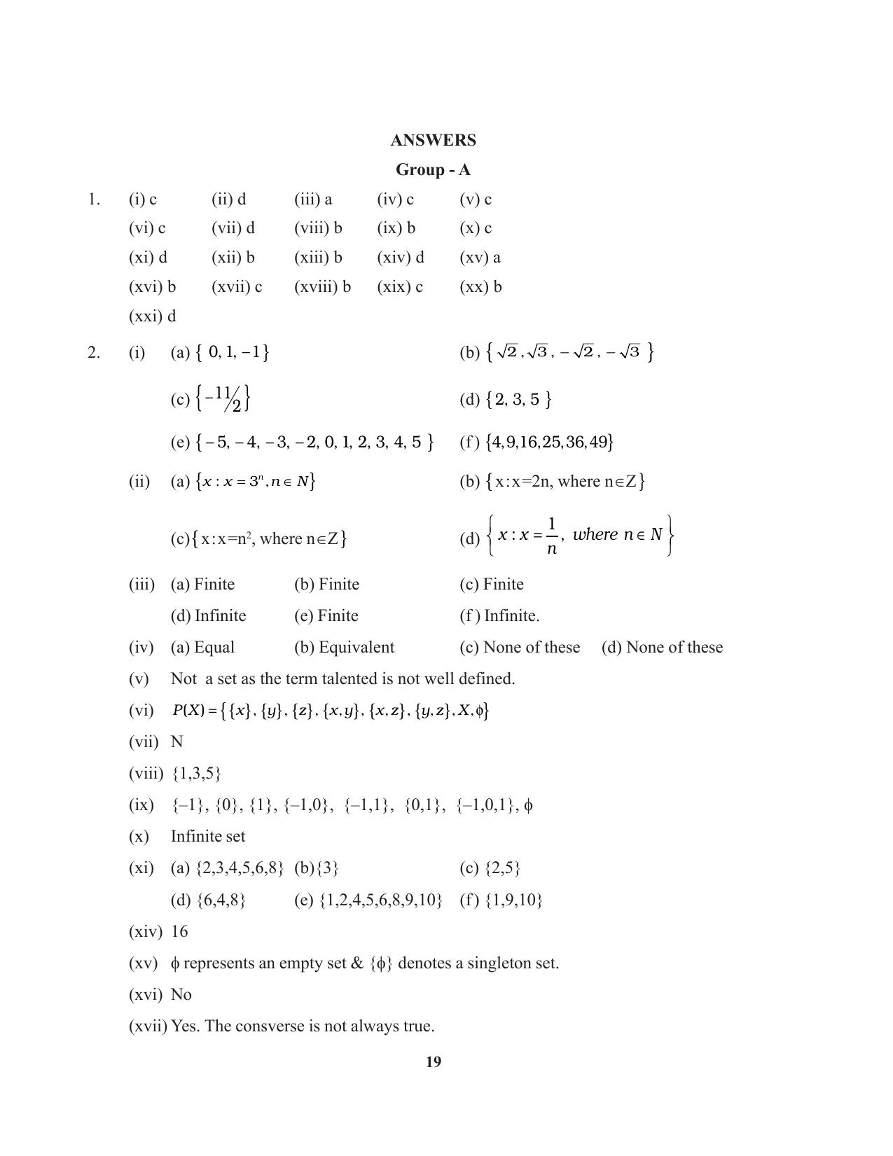 Tripura Board Class 11 Mathematics English Version Workbooks - Page 19