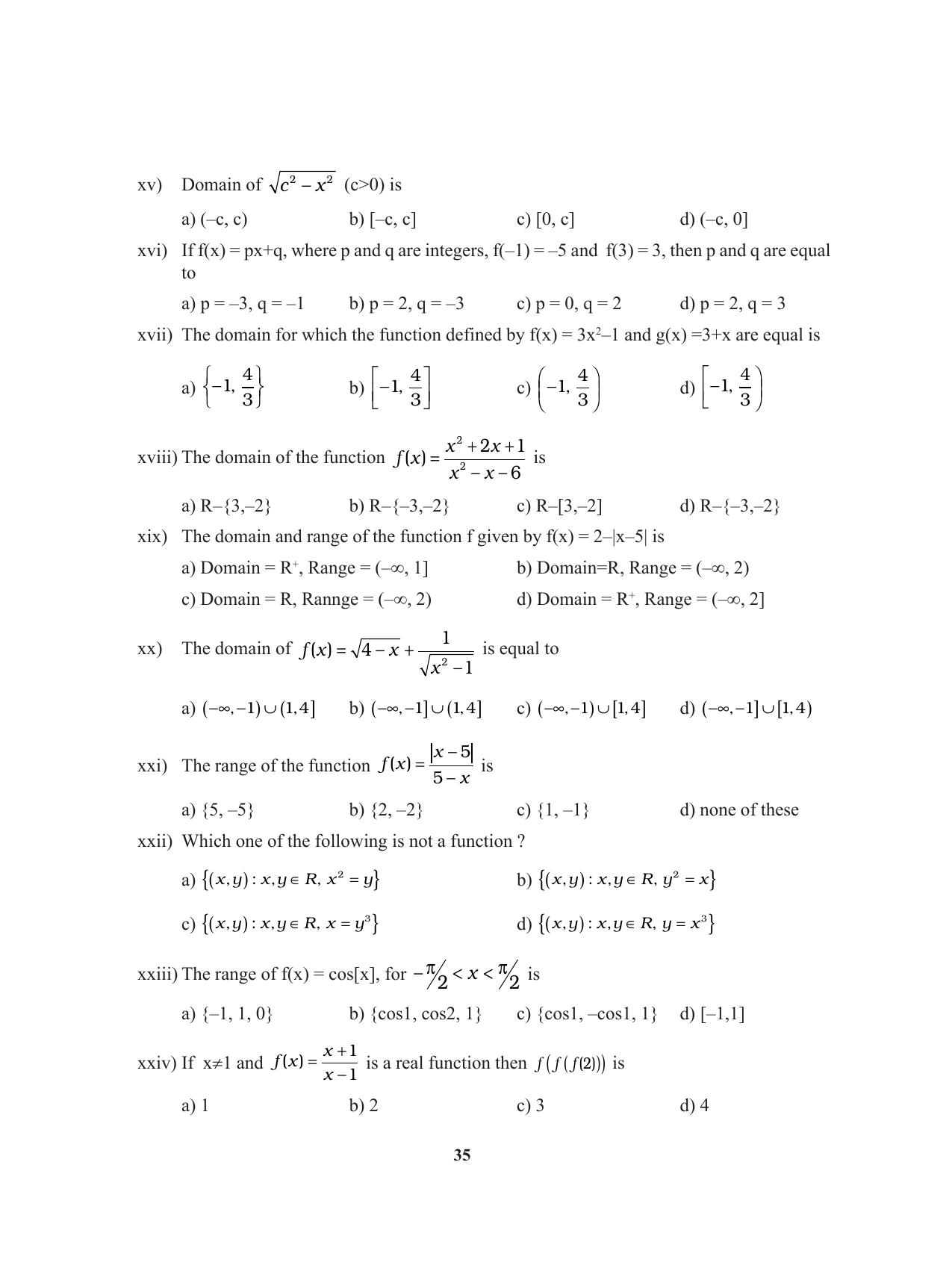 Tripura Board Class 11 Mathematics English Version Workbooks - Page 35