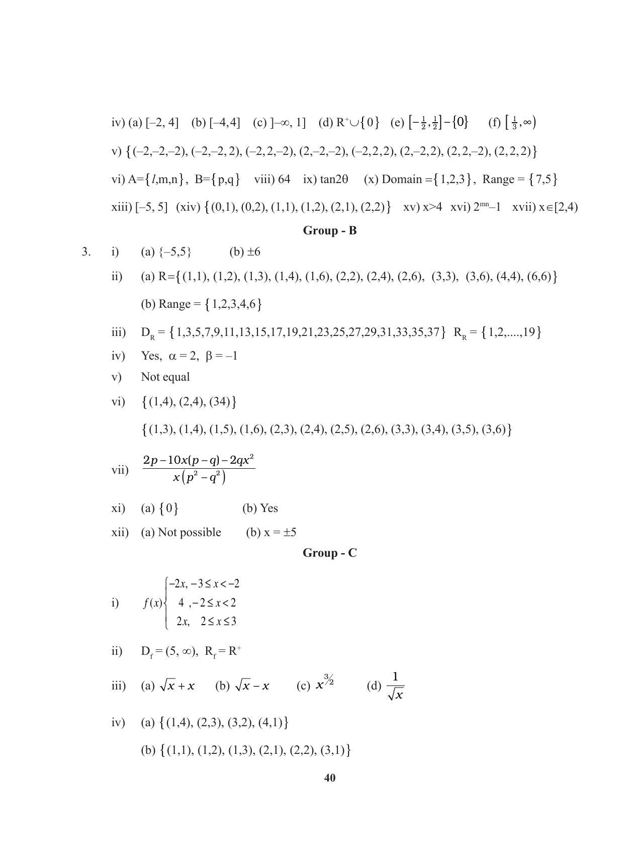 Tripura Board Class 11 Mathematics English Version Workbooks - Page 40