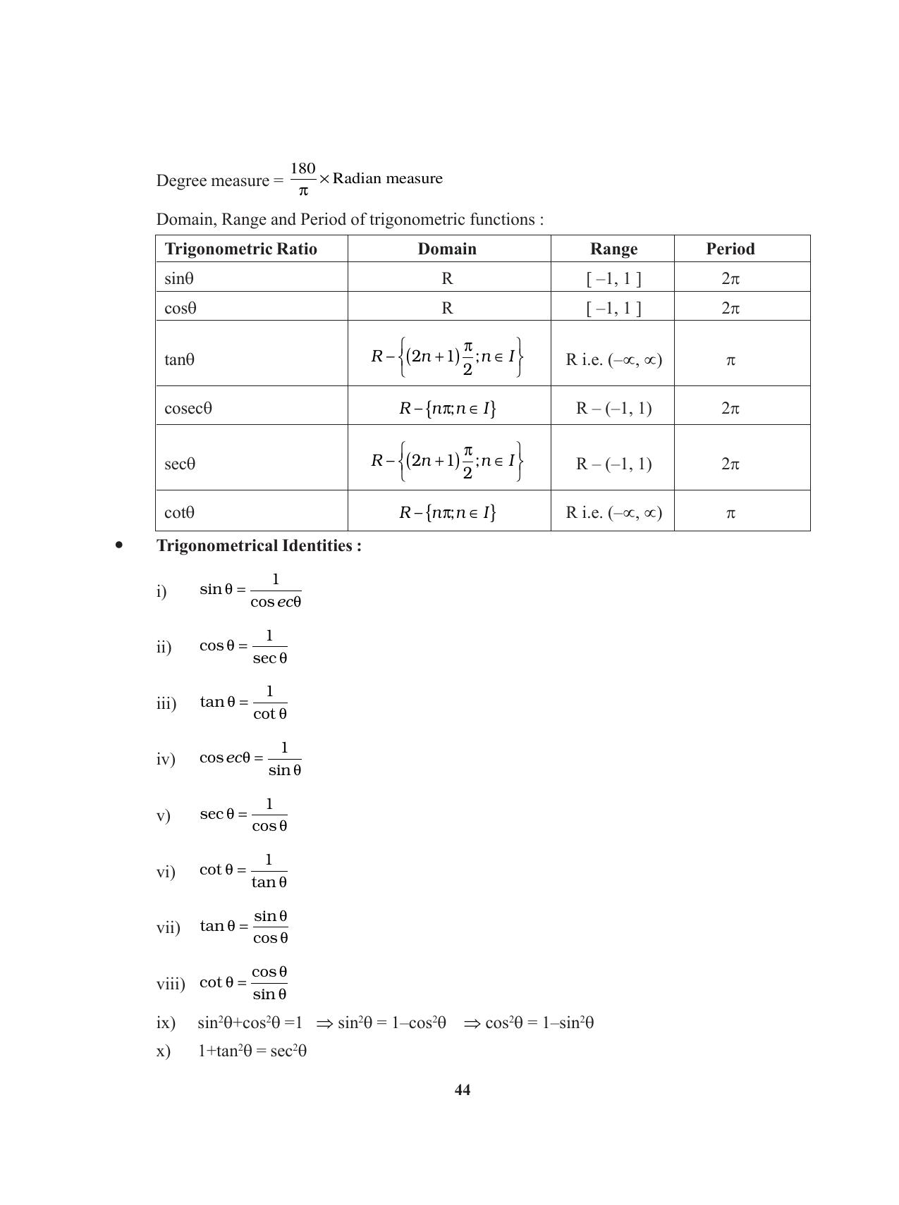 Tripura Board Class 11 Mathematics English Version Workbooks - Page 44