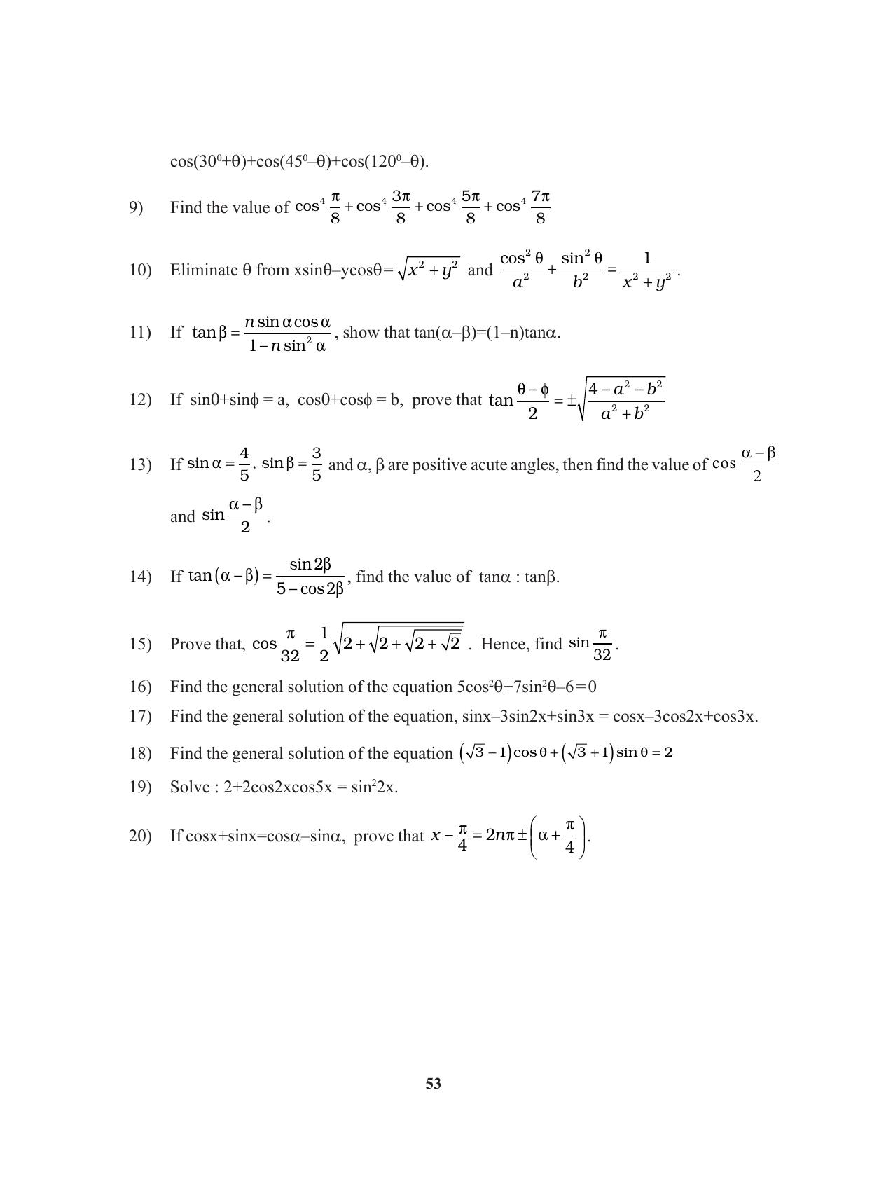 Tripura Board Class 11 Mathematics English Version Workbooks - Page 53