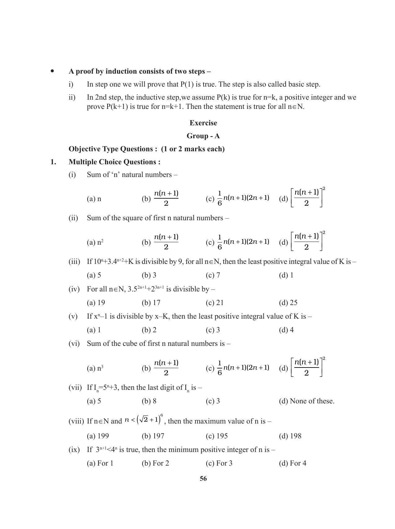 Tripura Board Class 11 Mathematics English Version Workbooks - Page 56