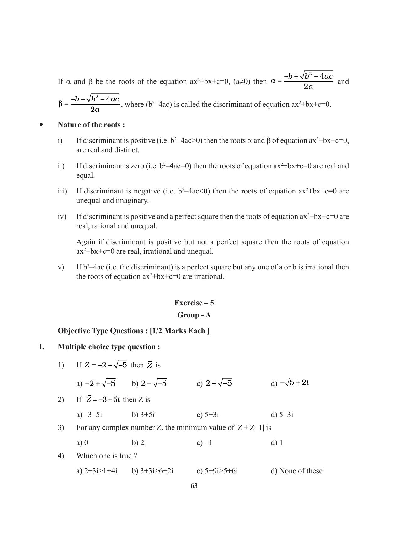 Tripura Board Class 11 Mathematics English Version Workbooks - Page 63