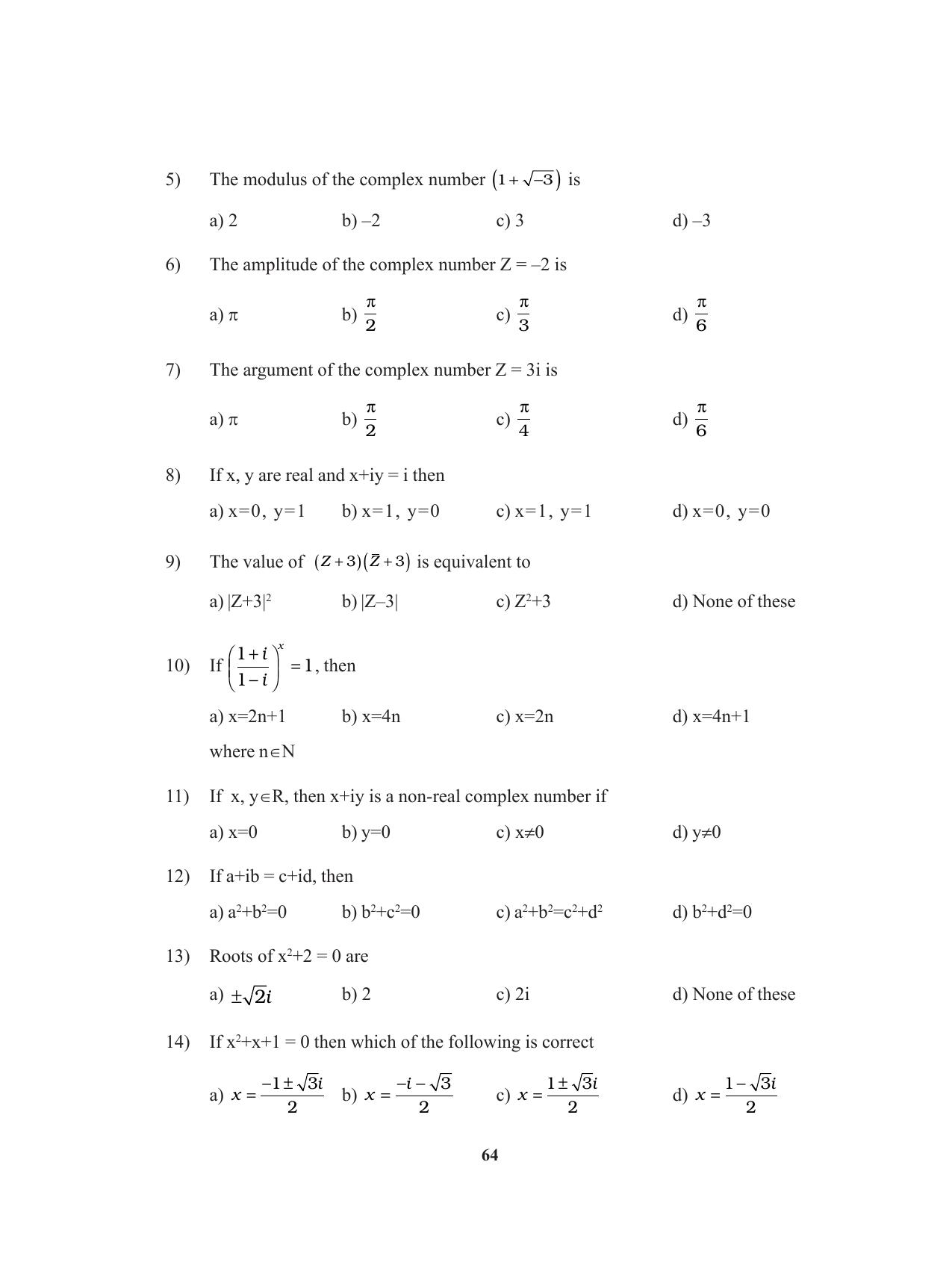 Tripura Board Class 11 Mathematics English Version Workbooks - Page 64