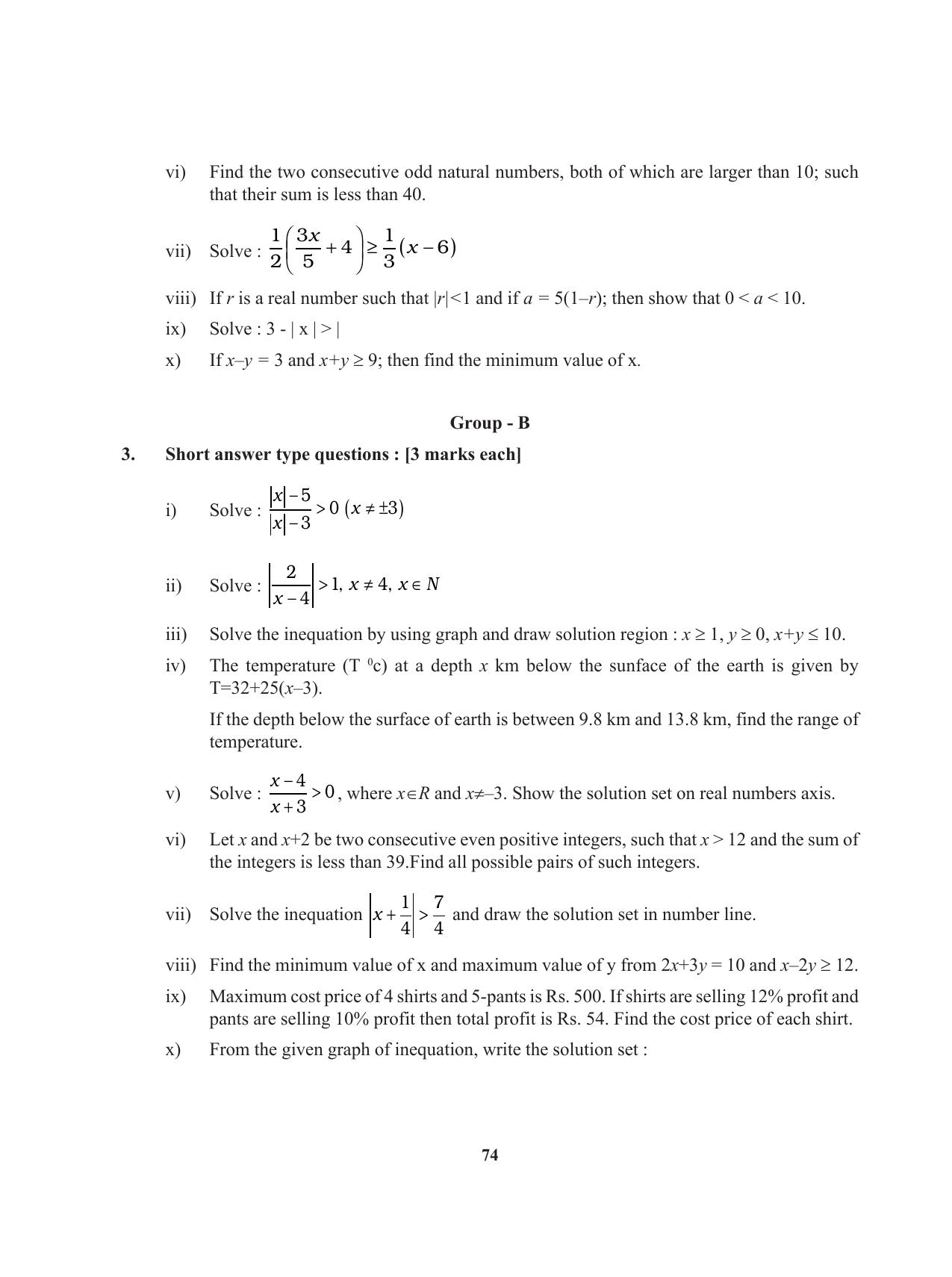 Tripura Board Class 11 Mathematics English Version Workbooks - Page 74