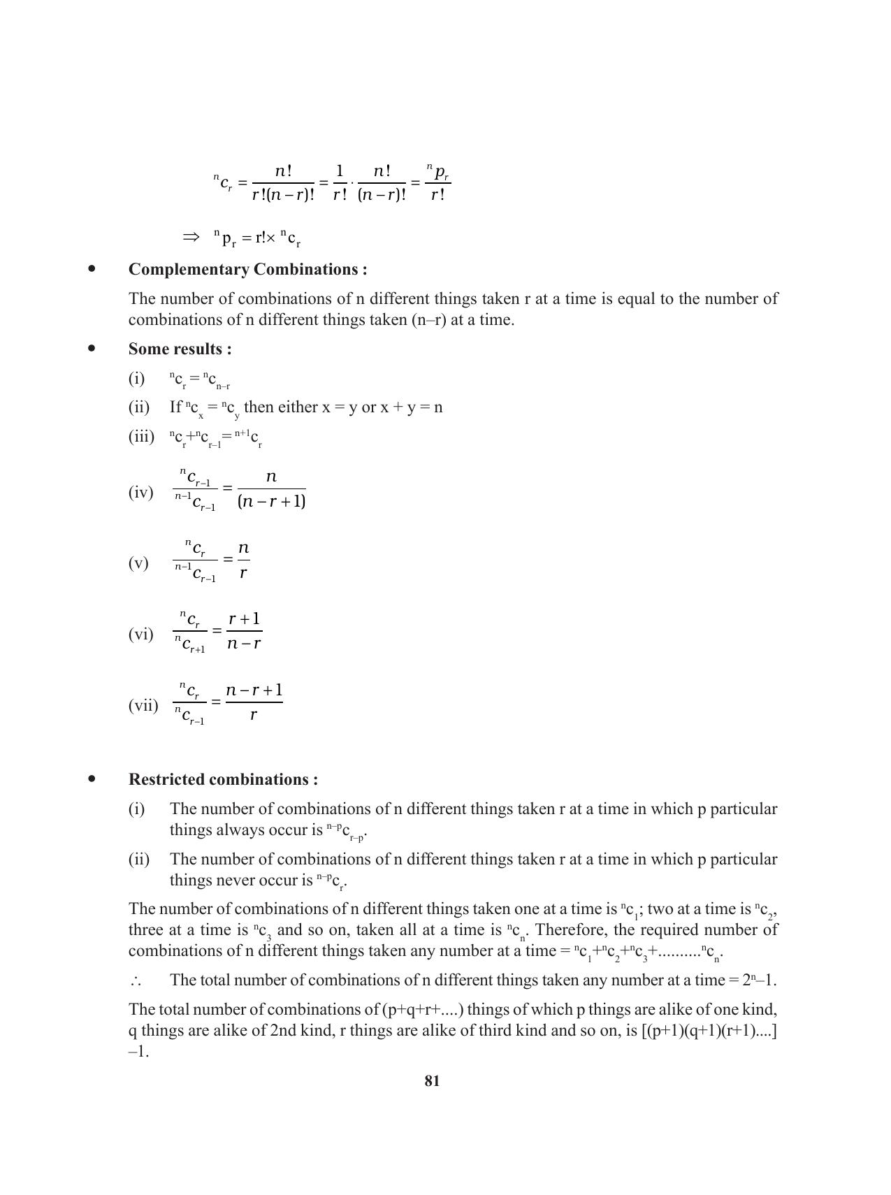 Tripura Board Class 11 Mathematics English Version Workbooks - Page 81