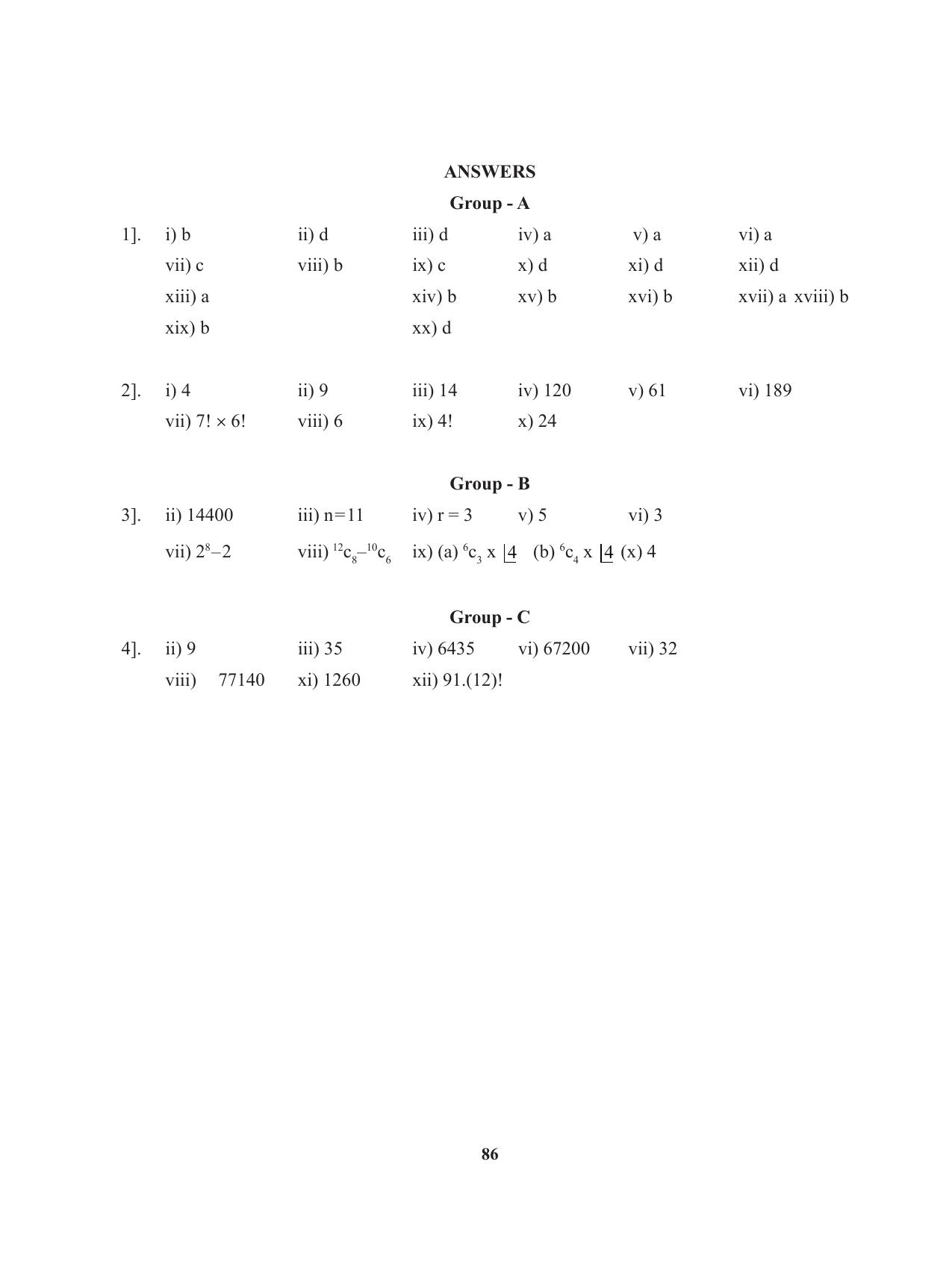 Tripura Board Class 11 Mathematics English Version Workbooks - Page 86