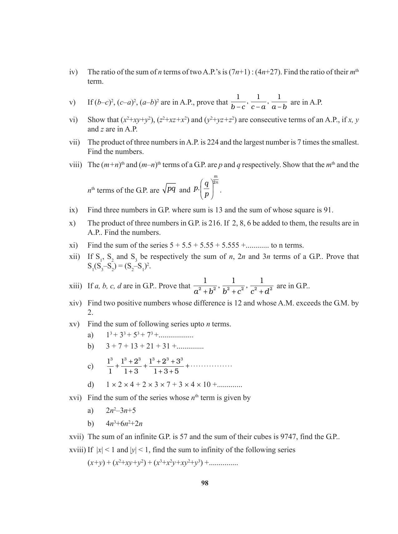 Tripura Board Class 11 Mathematics English Version Workbooks - Page 98