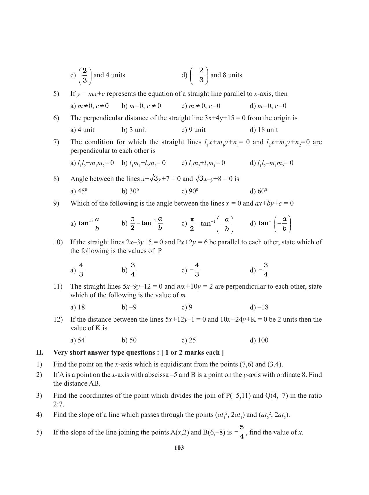 Tripura Board Class 11 Mathematics English Version Workbooks - Page 103
