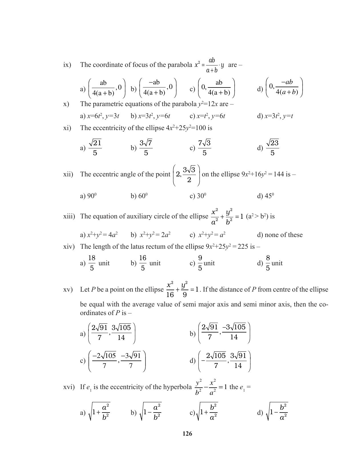 Tripura Board Class 11 Mathematics English Version Workbooks - Page 126