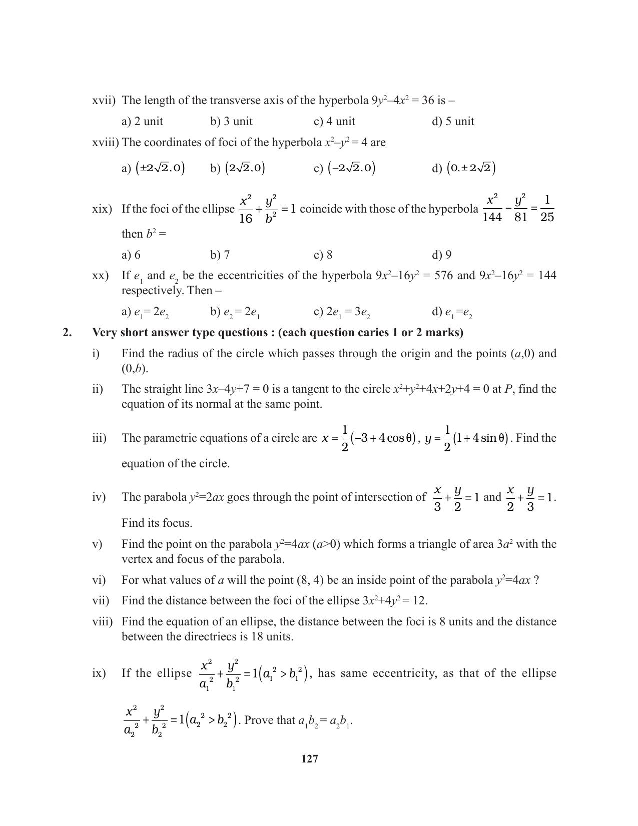 Tripura Board Class 11 Mathematics English Version Workbooks - Page 127