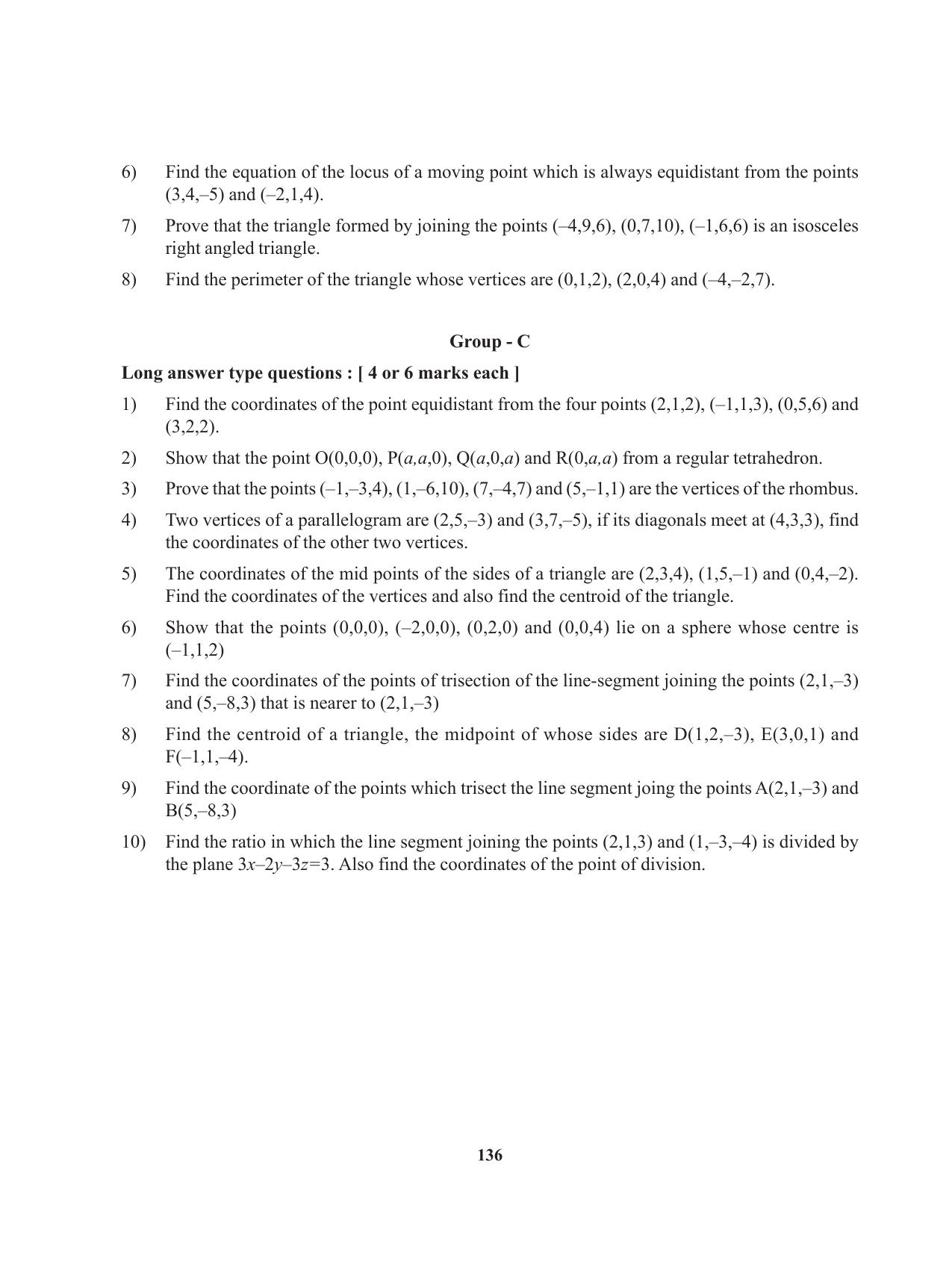 Tripura Board Class 11 Mathematics English Version Workbooks - Page 136