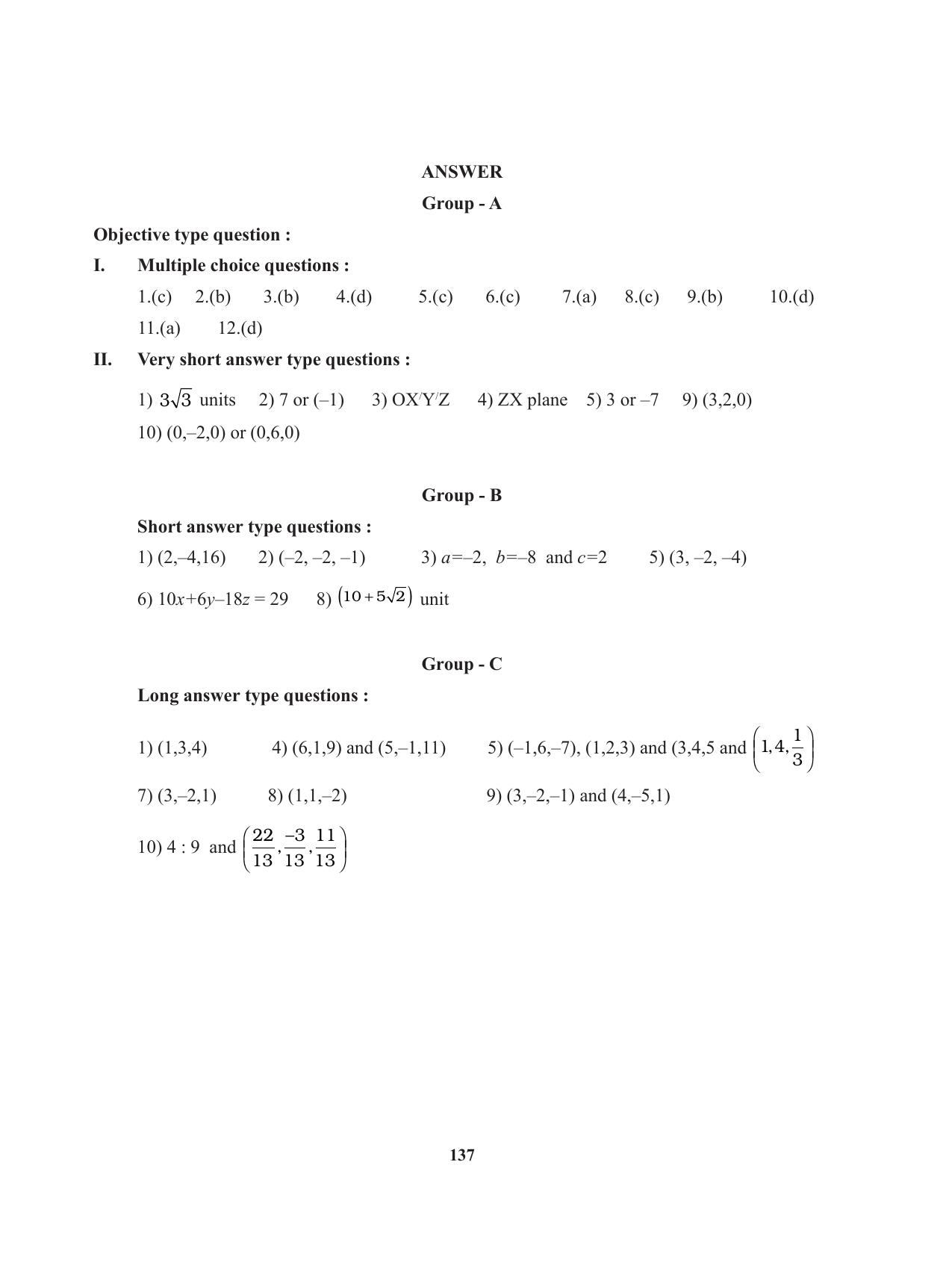 Tripura Board Class 11 Mathematics English Version Workbooks - Page 137