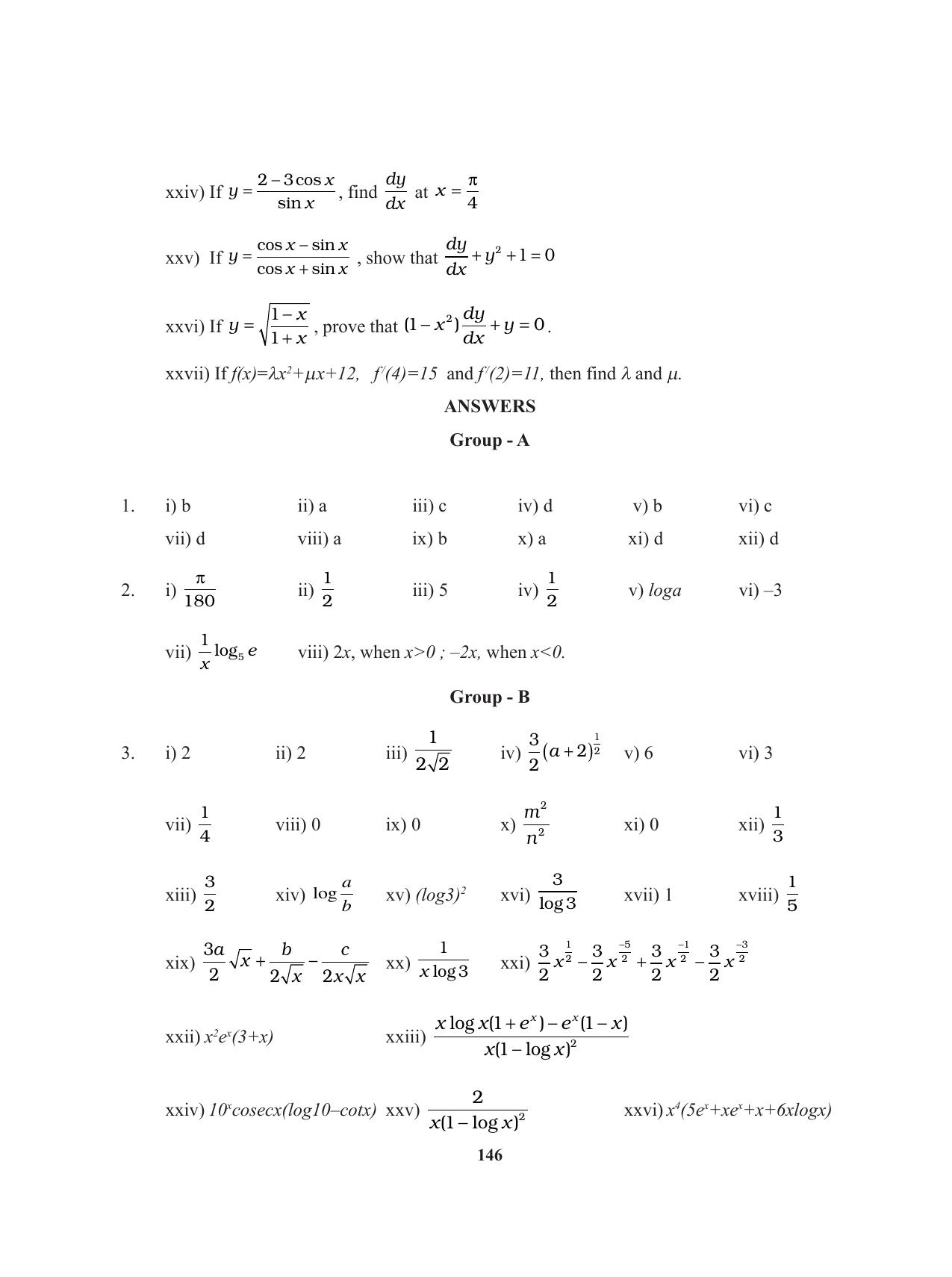 Tripura Board Class 11 Mathematics English Version Workbooks - Page 146