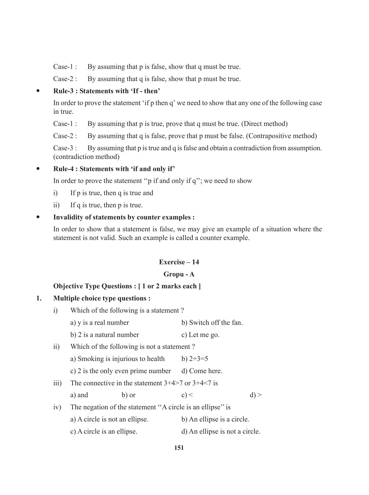 Tripura Board Class 11 Mathematics English Version Workbooks - Page 151