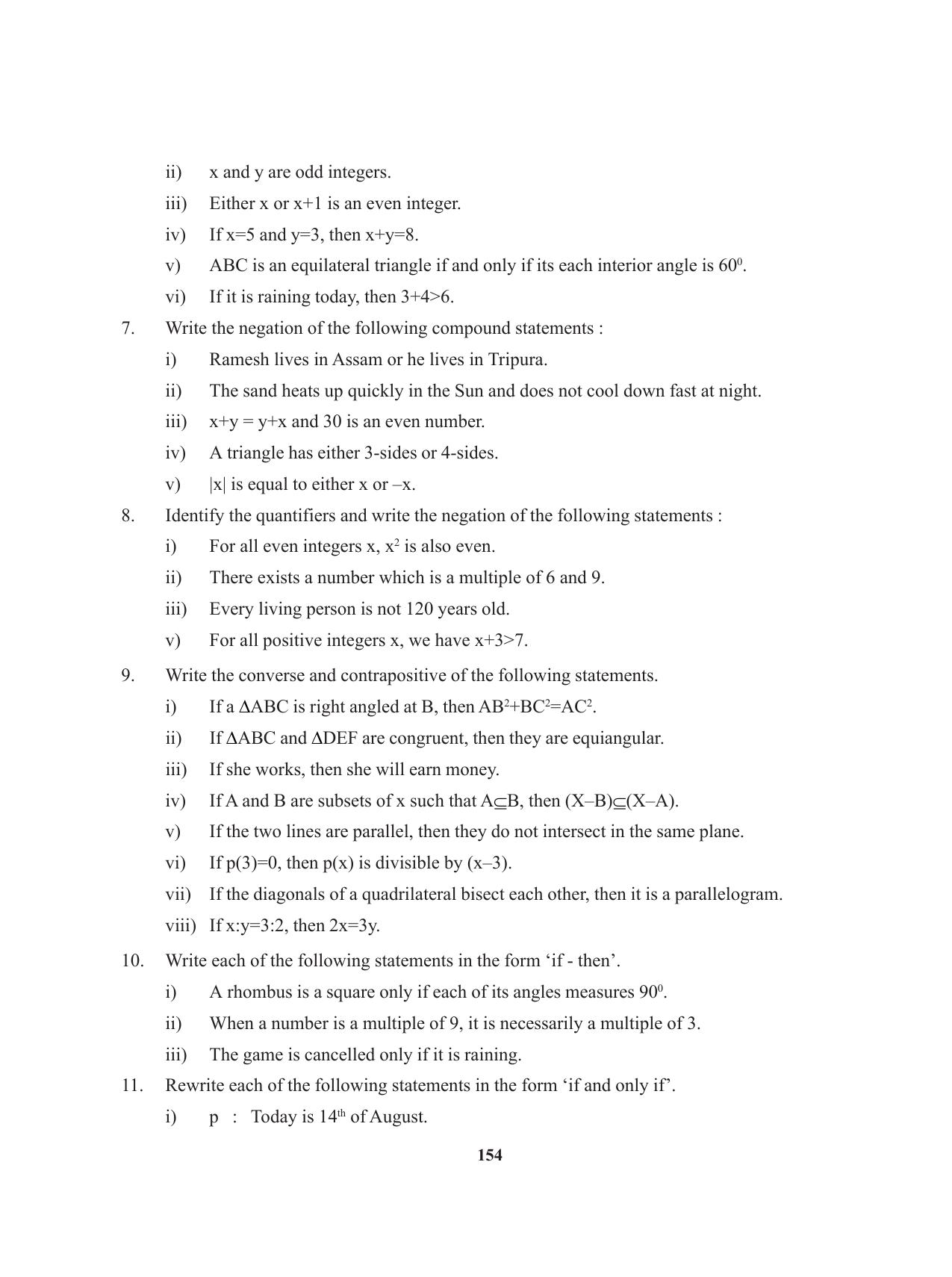 Tripura Board Class 11 Mathematics English Version Workbooks - Page 154