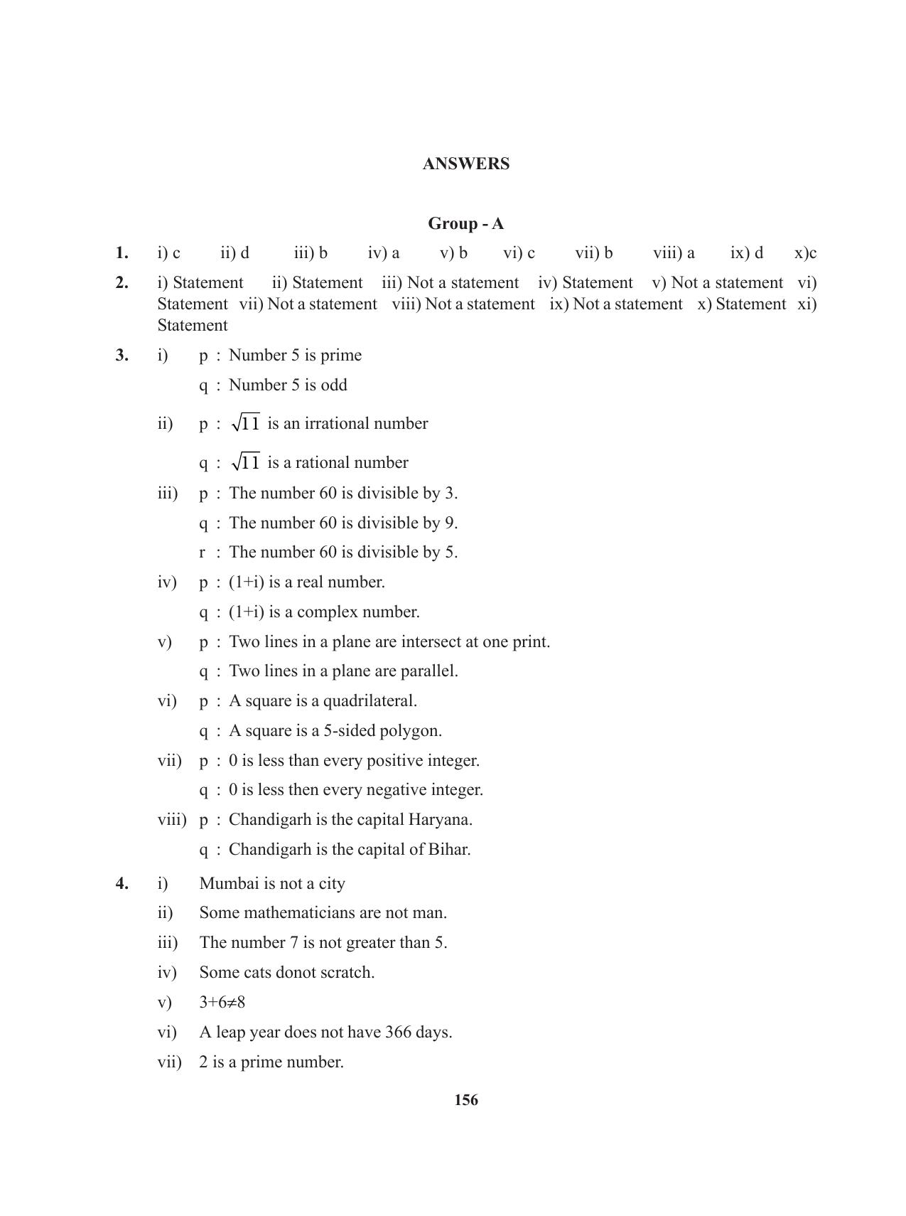 Tripura Board Class 11 Mathematics English Version Workbooks - Page 156